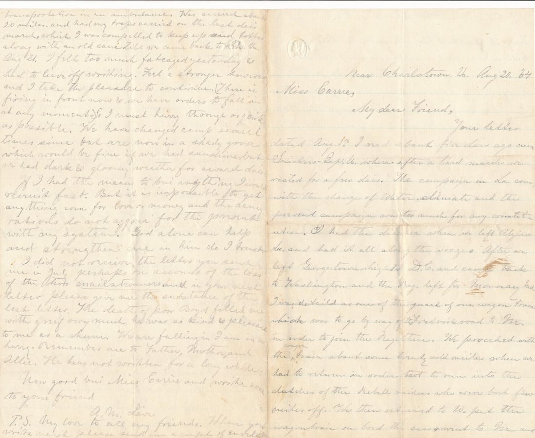 Adolph M. Levi Co. F MA 38th Inf. Trouble Marching (1 of 6)