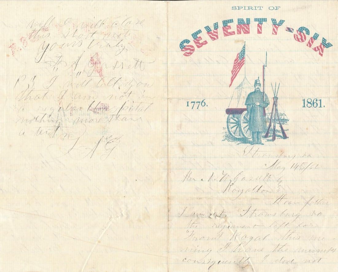 1862 TA Gossett Letter to Father - Has Mumps (1 of 4)