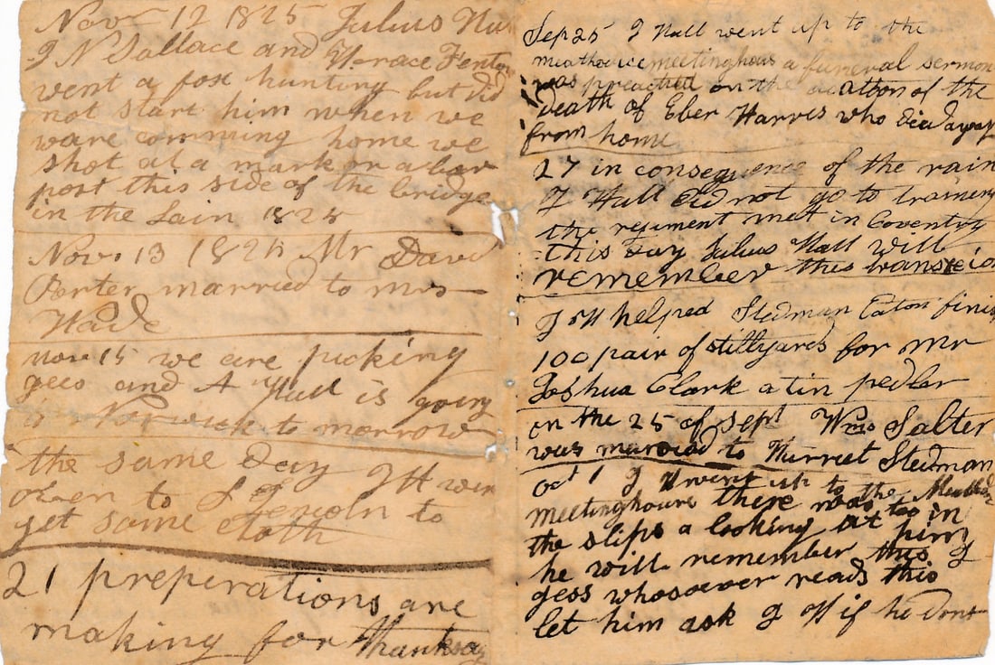 1820s-1860s Connecticut Family Documents, etc. (1 of 19)