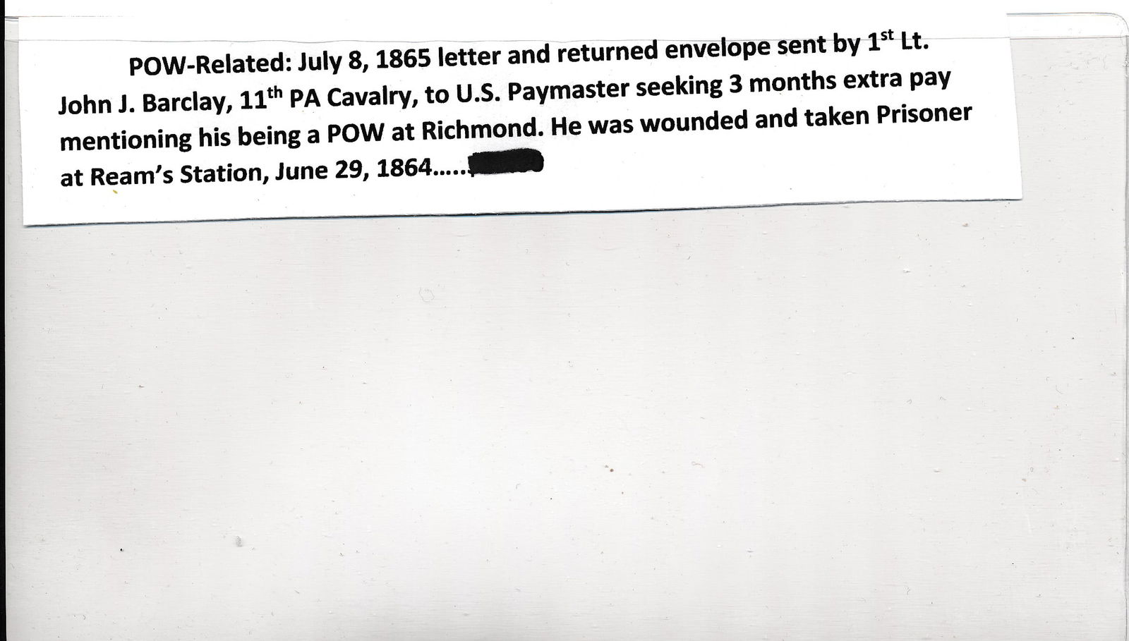 PA Soldiers Letters - Capitol Stationary & others: Near complete letter on Capitol Stationary from Shortly after 1st Bull Run. Mentions General Scott & "Old Abe.". 23rd PA Soldier regarding the breakup of Birney's Regiment. Seven days Battles letter f