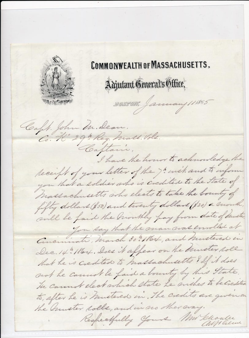 Mass. Letters: Battle of New Orleans, Army Life, etc. (1 of 17)