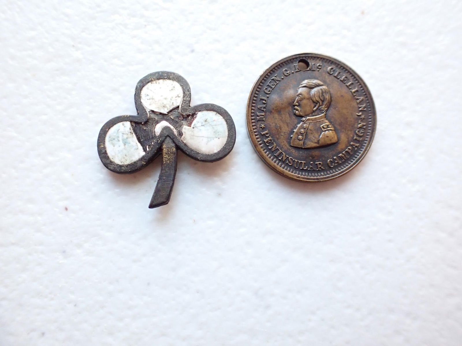 1st Sgt. Henry C. Ball 15th Mass Badge & ID disk (1 of 8)