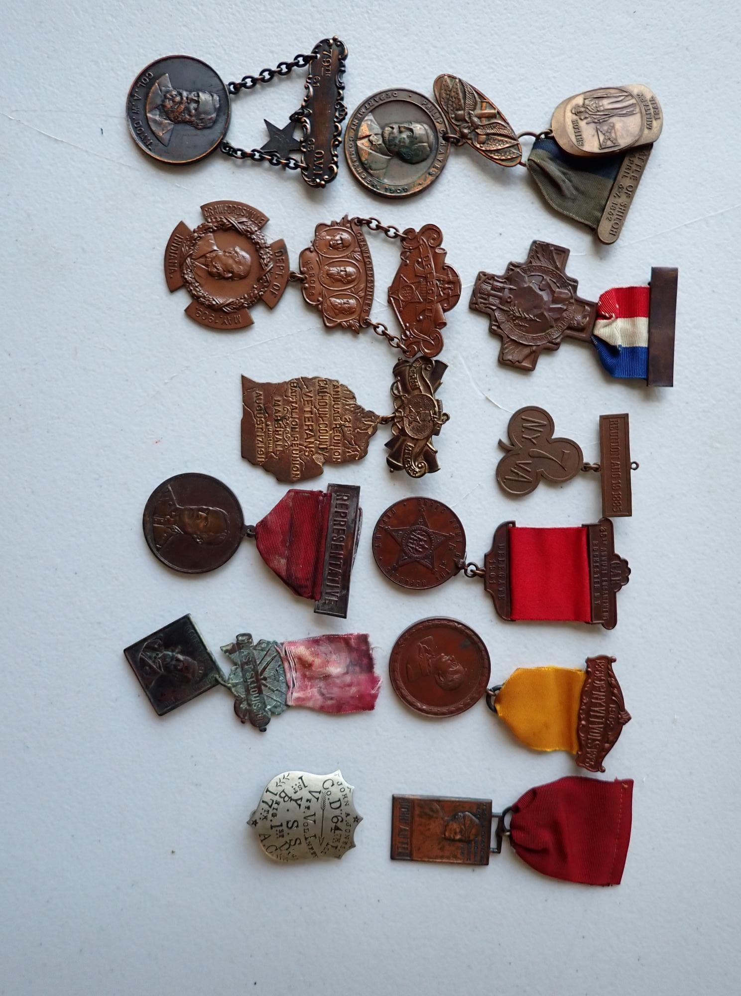 Mid-West and New York Civil War Veterans' Badges (1 of 14)
