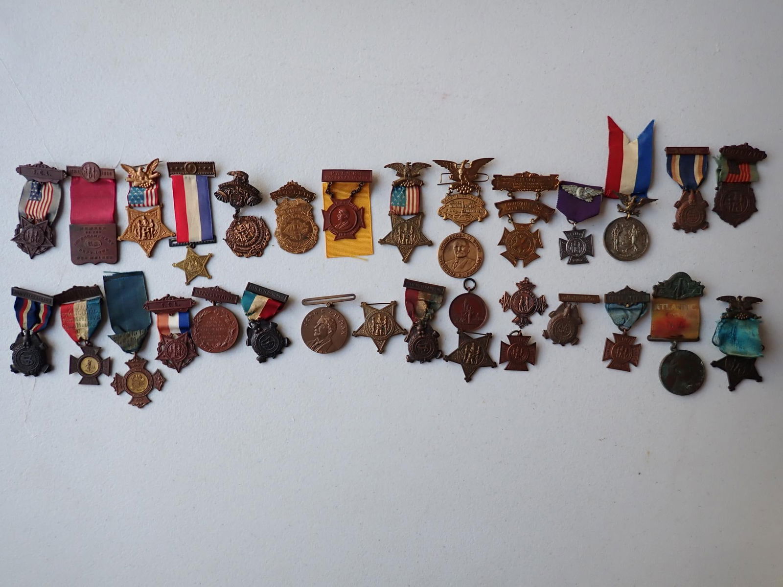 GAR Encampment & other GAR related badges: 1912 Los Angeles Encampment & others