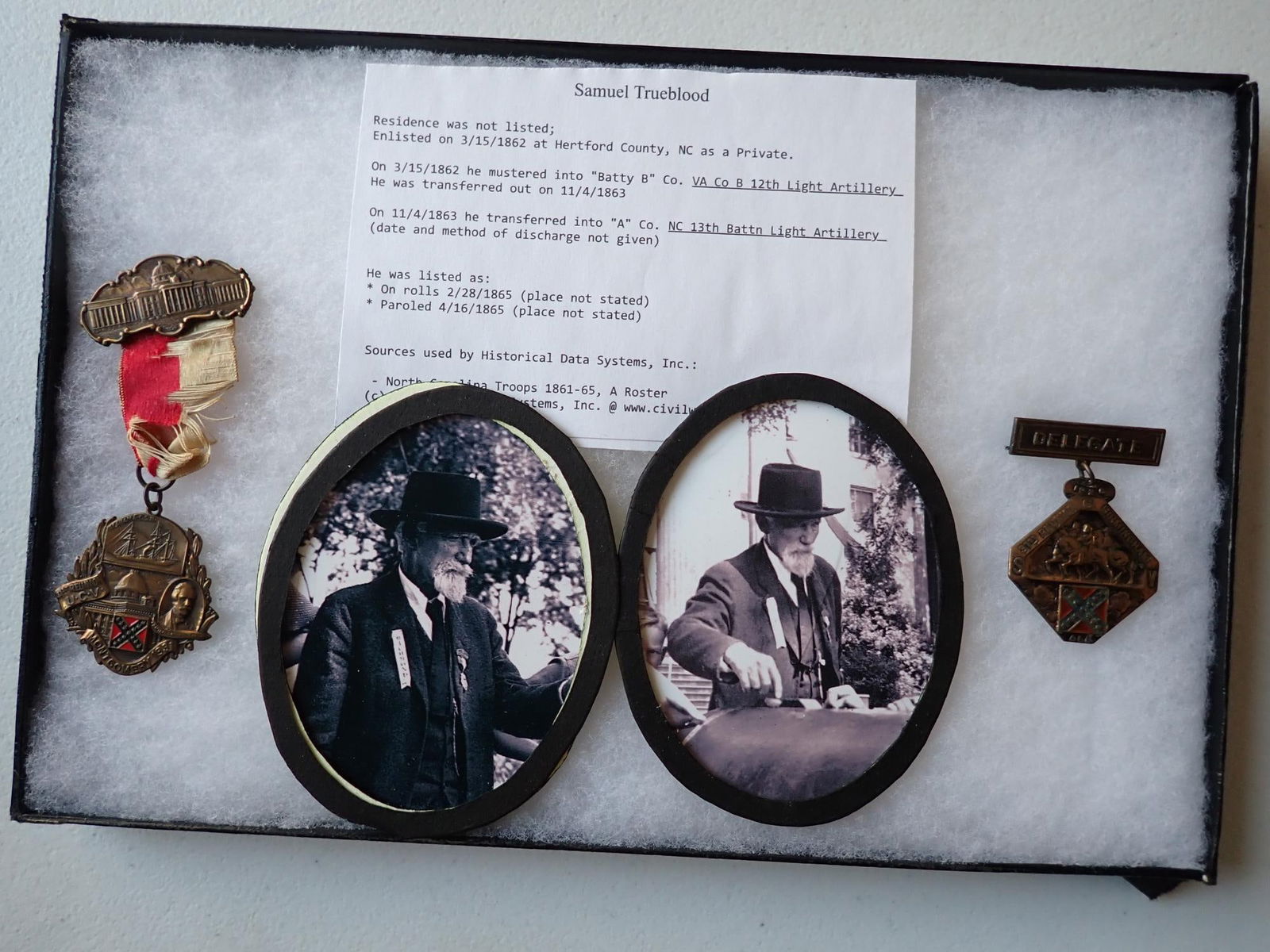 Samuel Trueblood Confederate Veterans' medals (1 of 7)