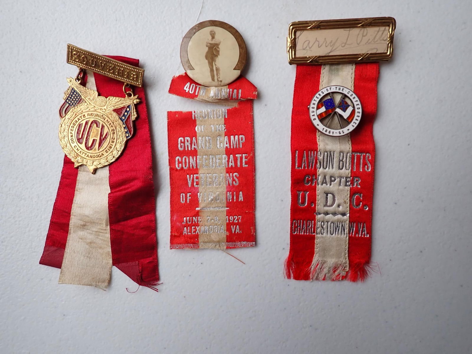 Confed Vets Ribbons '13 Chattanooga Reunion etc. (1 of 9)