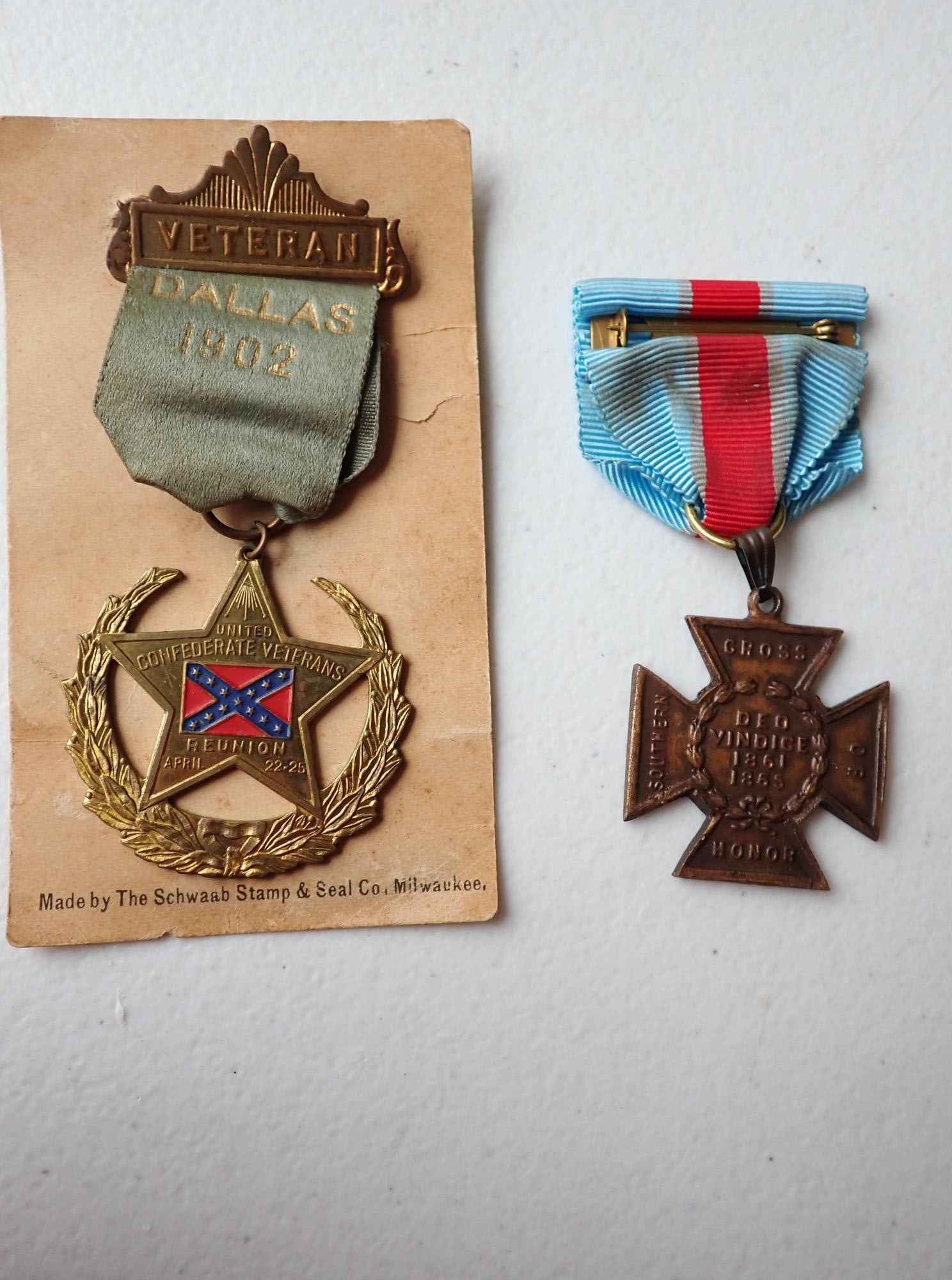 William Eli Conley Dallas 1902 Confed Vets' medals (1 of 7)