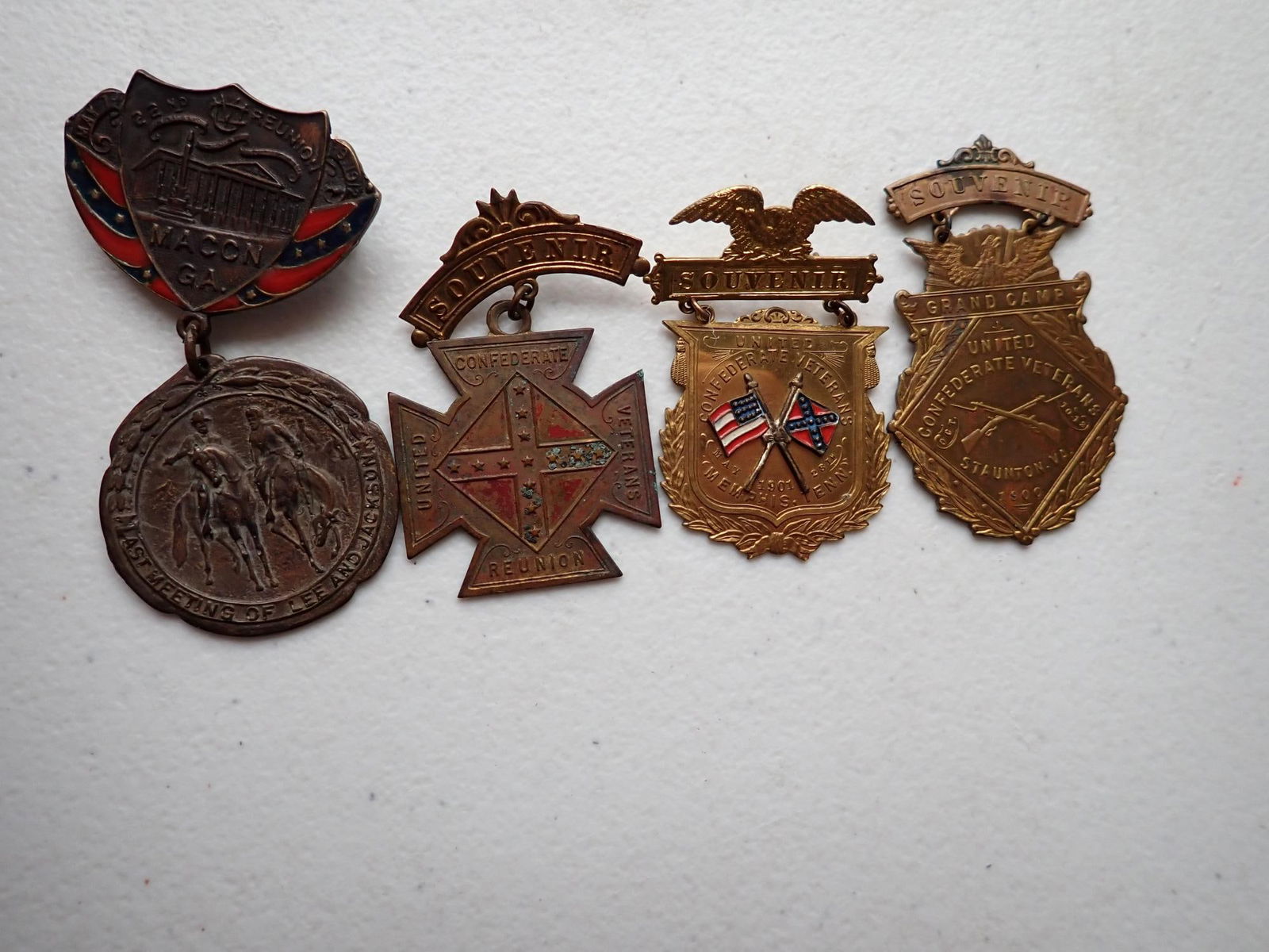 Memphis Confederate reunion Souvenir badge, etc. (1 of 9)