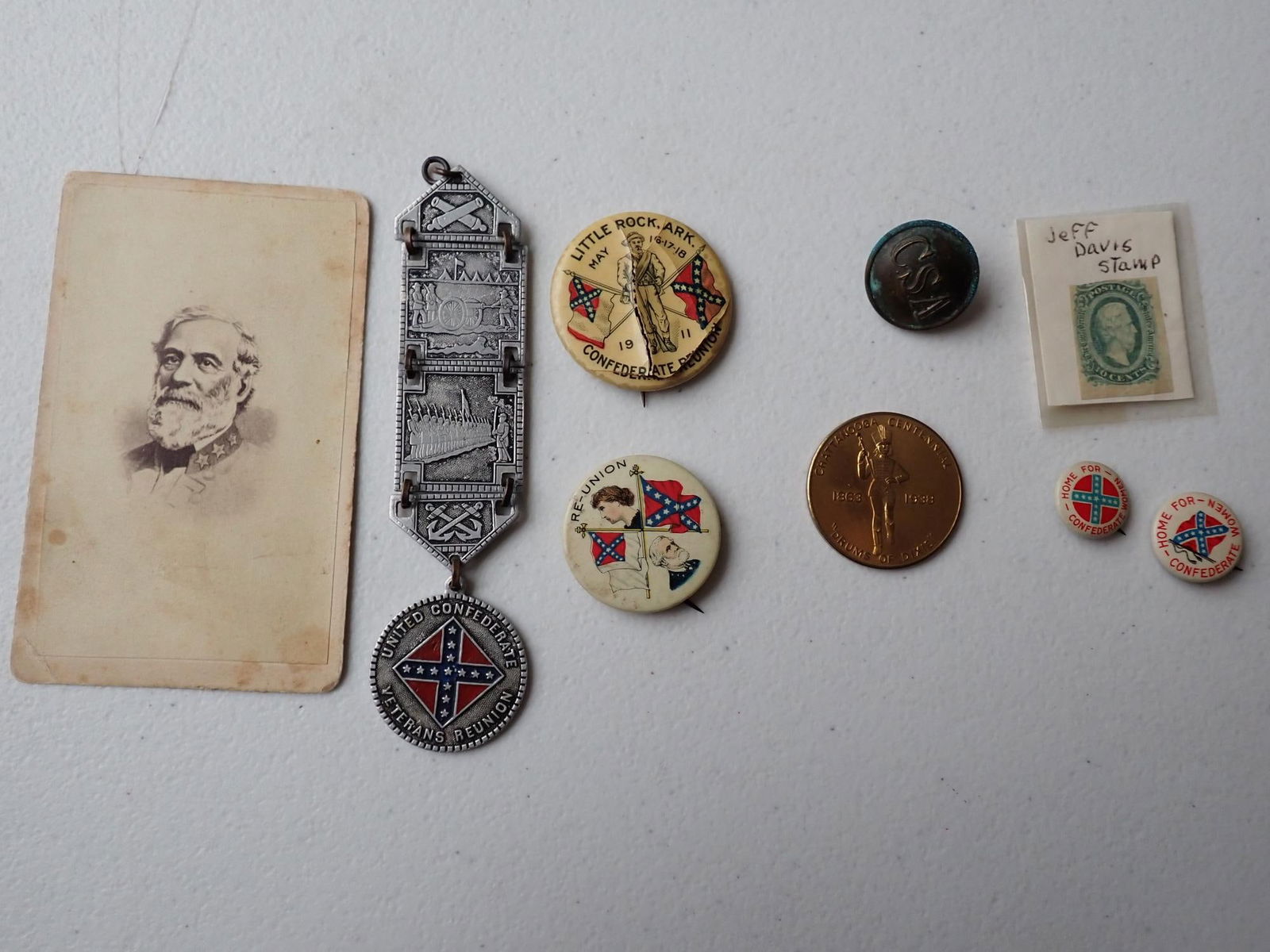 1903 New Orleans Confederate souvenir medal, etc. (1 of 15)
