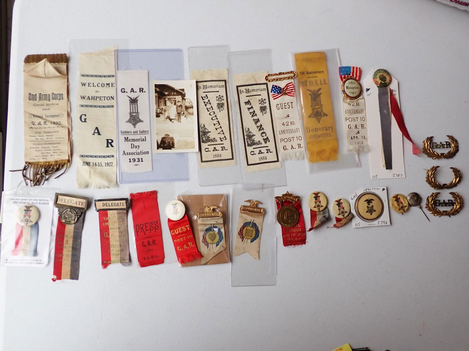 2nd Army Corps ribbon, commanders & battles, etc. (1 of 15)
