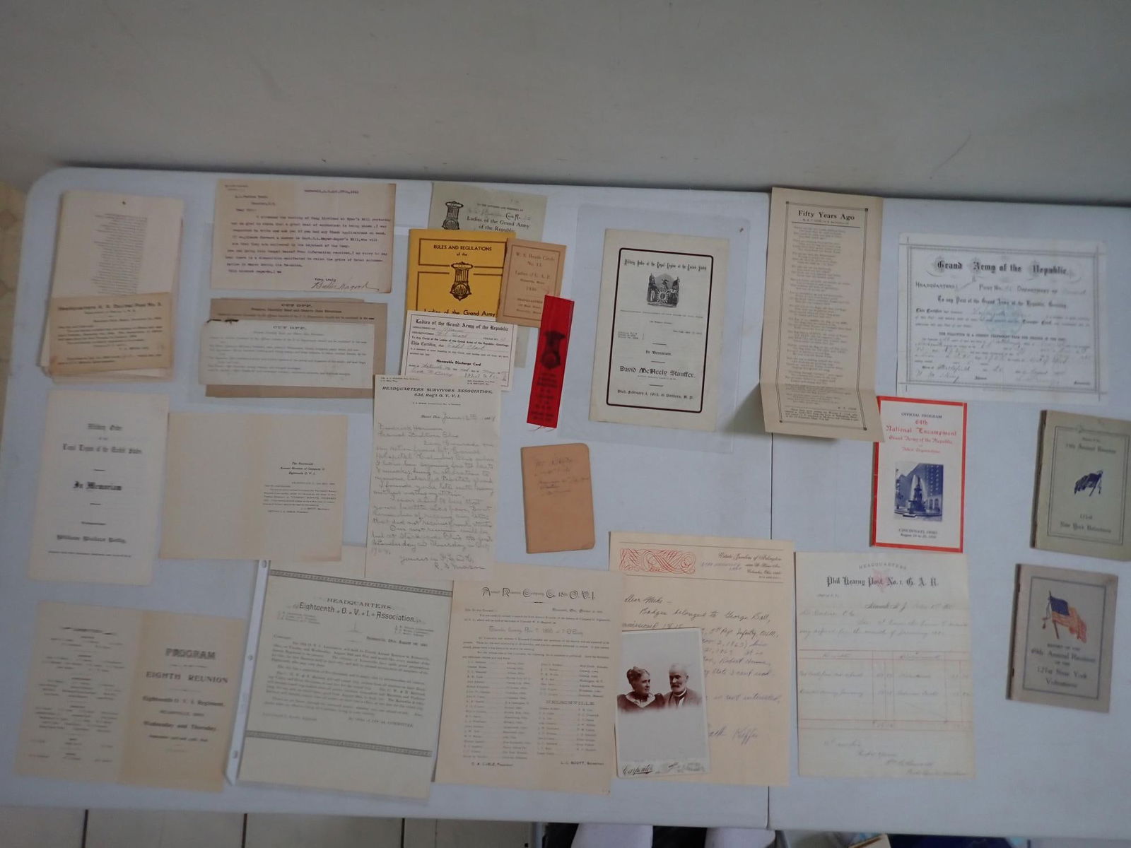 GAR Reunion docs, Civil War fraternal memorabilia (1 of 11)