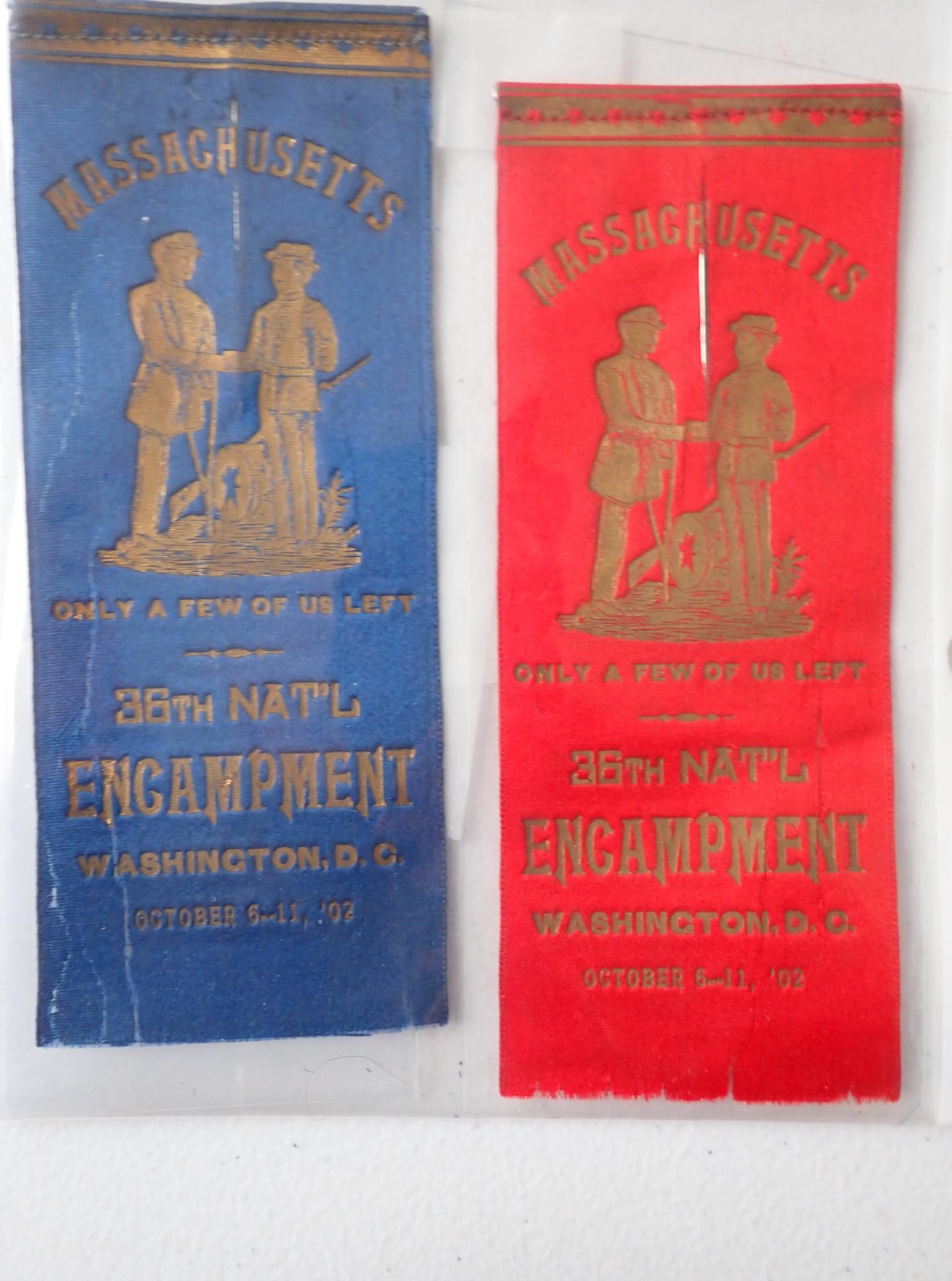 Fletcher Webster GAR Pinback button, ribbons, etc. - 10