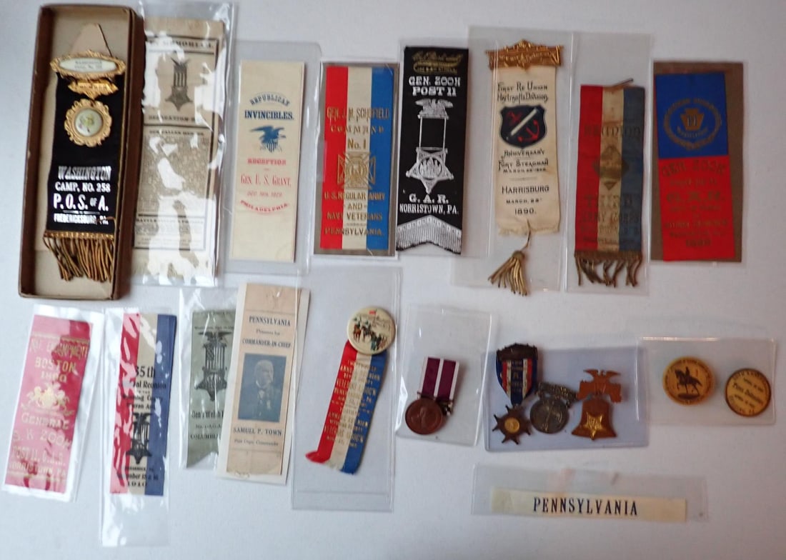GAR and other Veterans' groups ribbons, etc. (1 of 18)