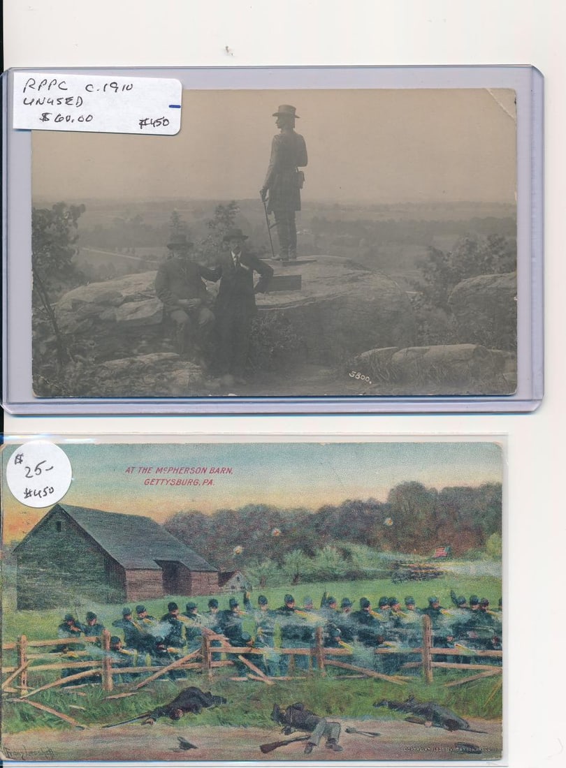 Gettysburg Scenery, etc., Postcards & Stereoviews (1 of 8)