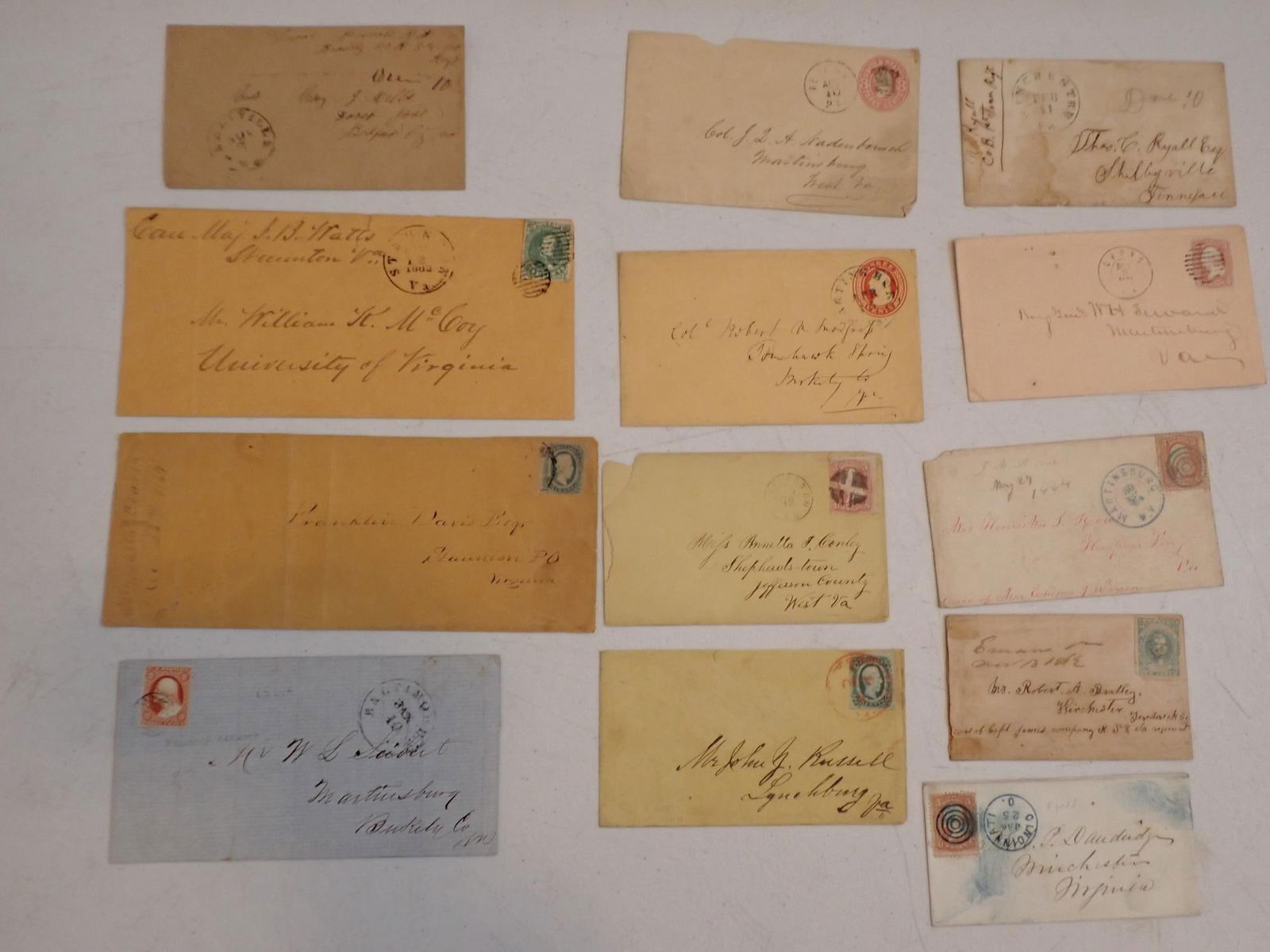 Pvt. RA Bradley 58th VA Rgm't, etc. postal covers (1 of 16)