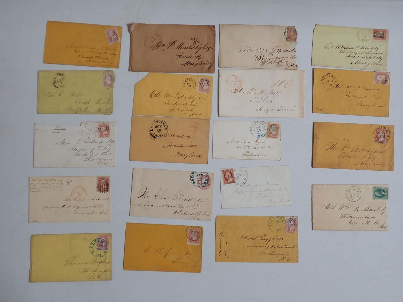 William C. Weeks MI 5th Cavalry, etc. postal covers (1 of 20)