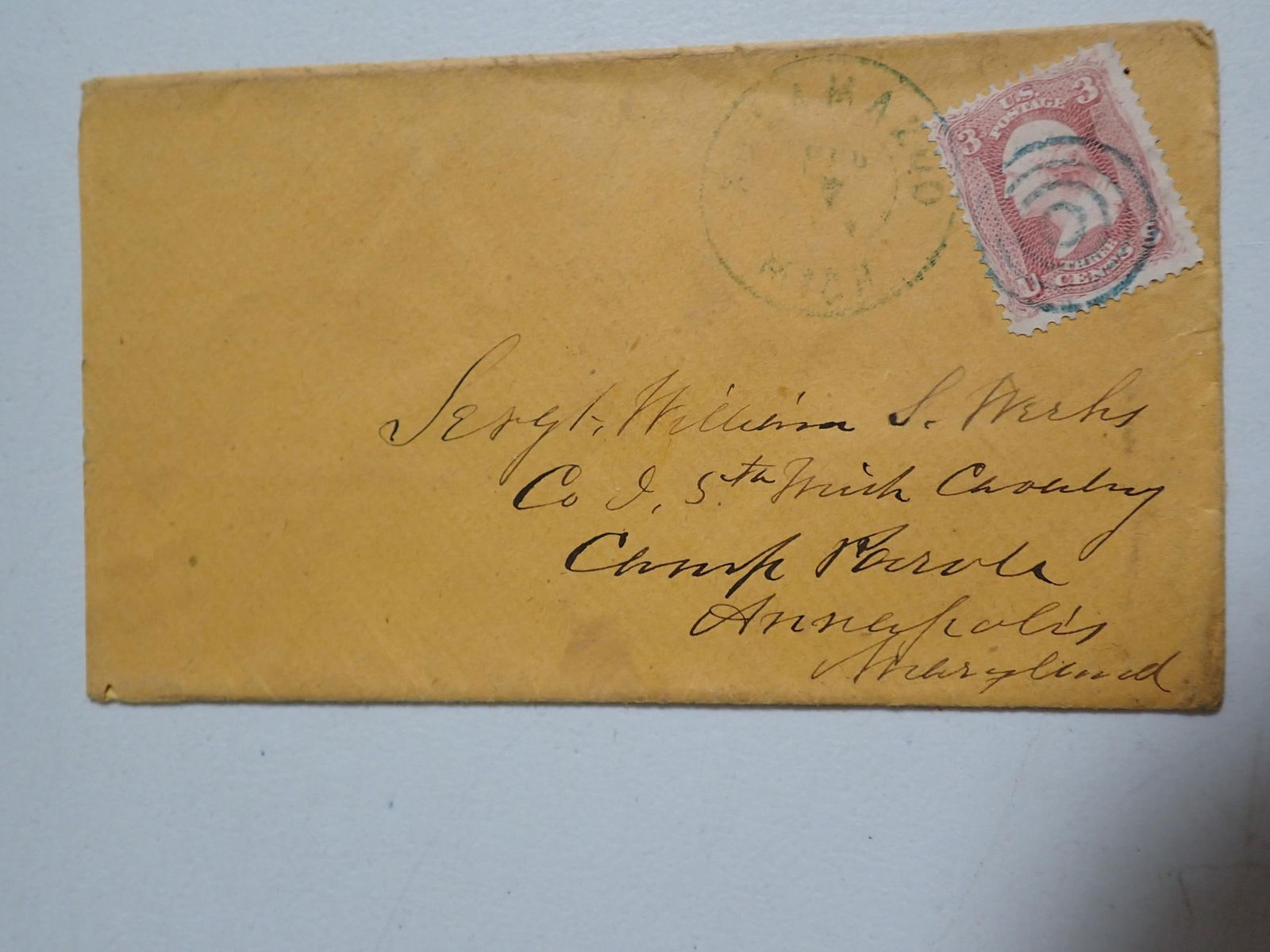 William C. Weeks MI 5th Cavalry, etc. postal covers - 2