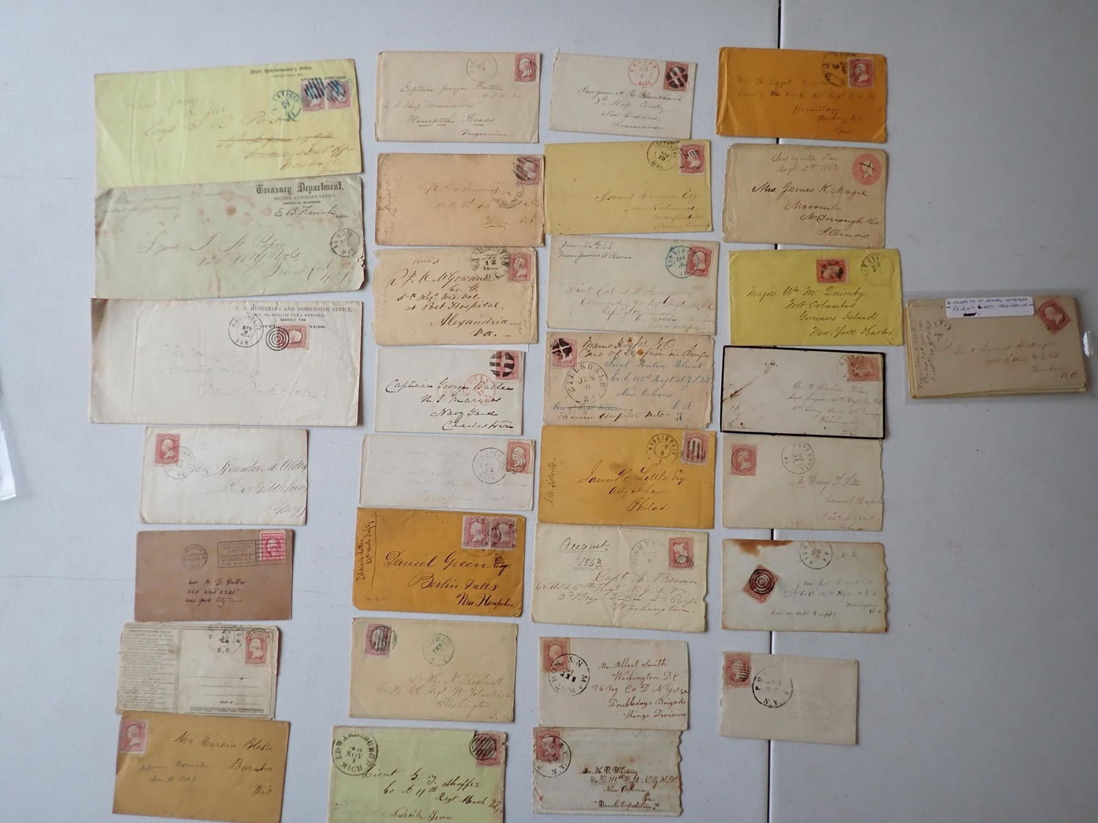 6 Postal covers to Samuel Kittinger 23rd NY Artillery (1 of 14)