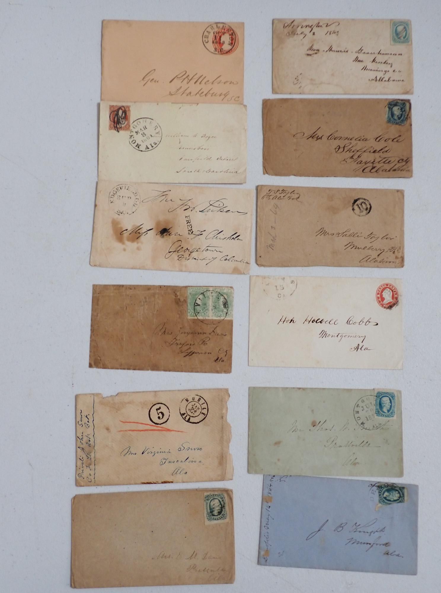 Confederate Postal Covers - Alabama Addresses (1 of 20)