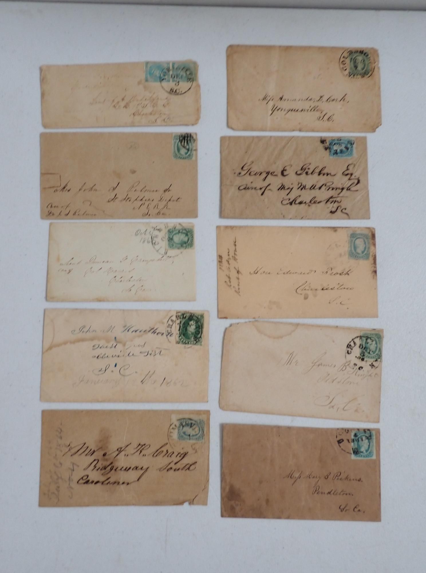 South Carolina - CSA Postal Covers - Officers, etc. (1 of 14)