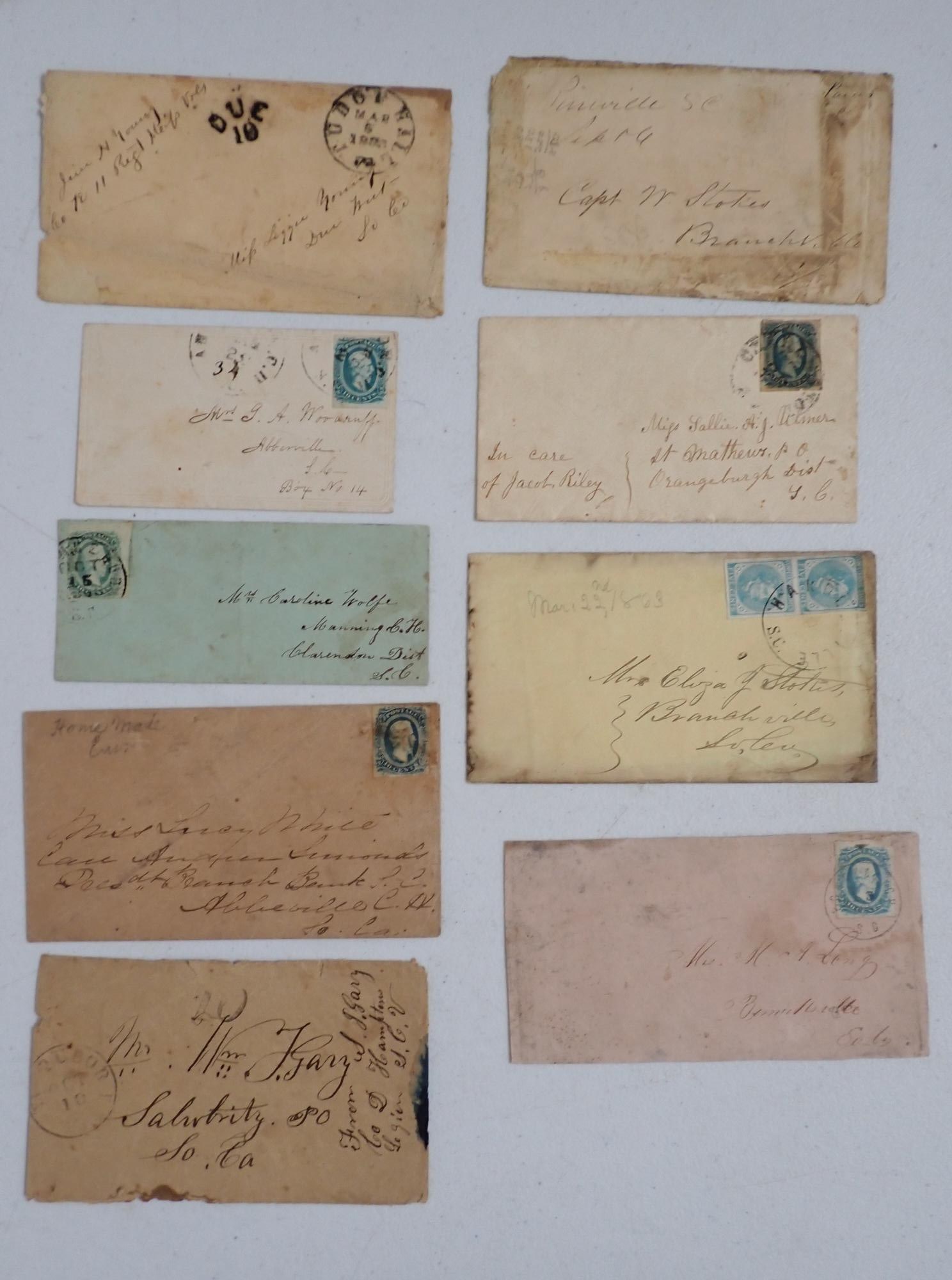 Confederate Postal Covers - South Carolina (1 of 15)