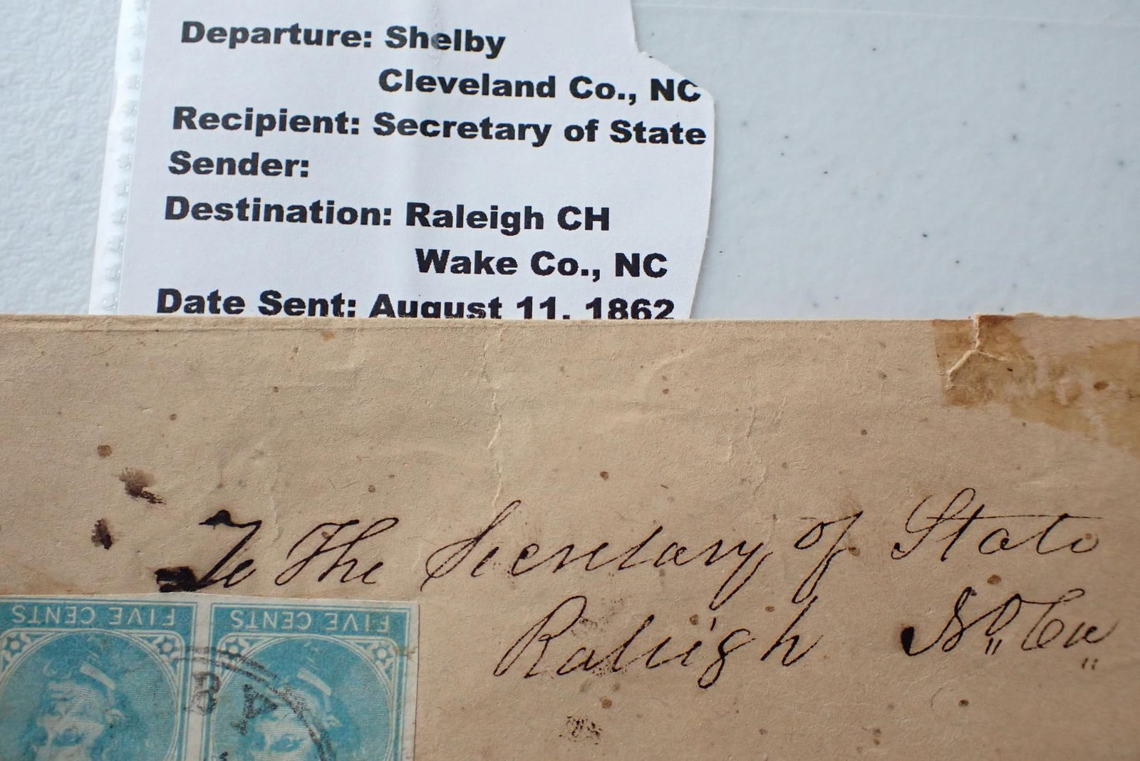 North Carolina - CSA Postal covers, Postmaster etc. - 15