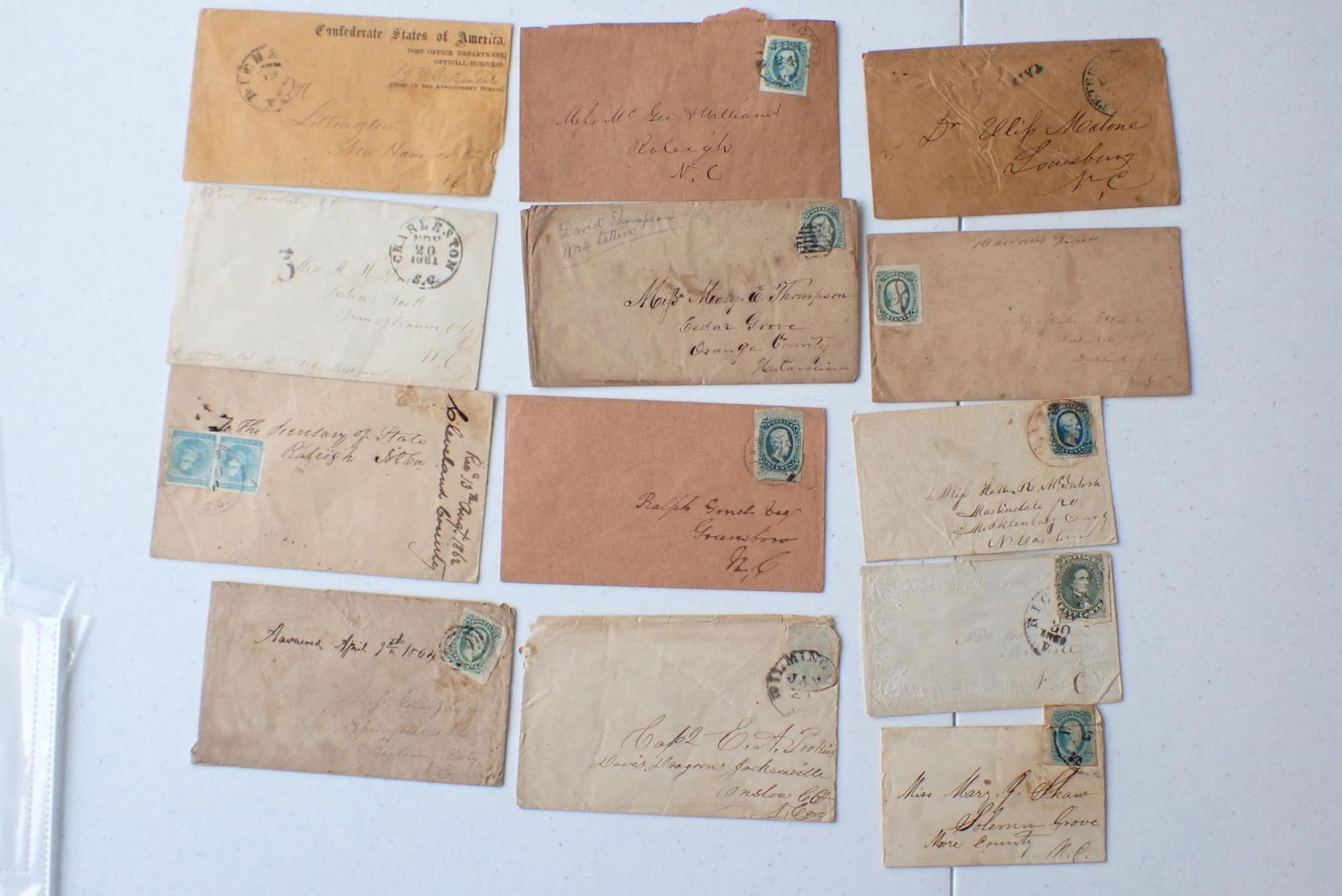 North Carolina - CSA Postal covers, Postmaster etc. (1 of 17)
