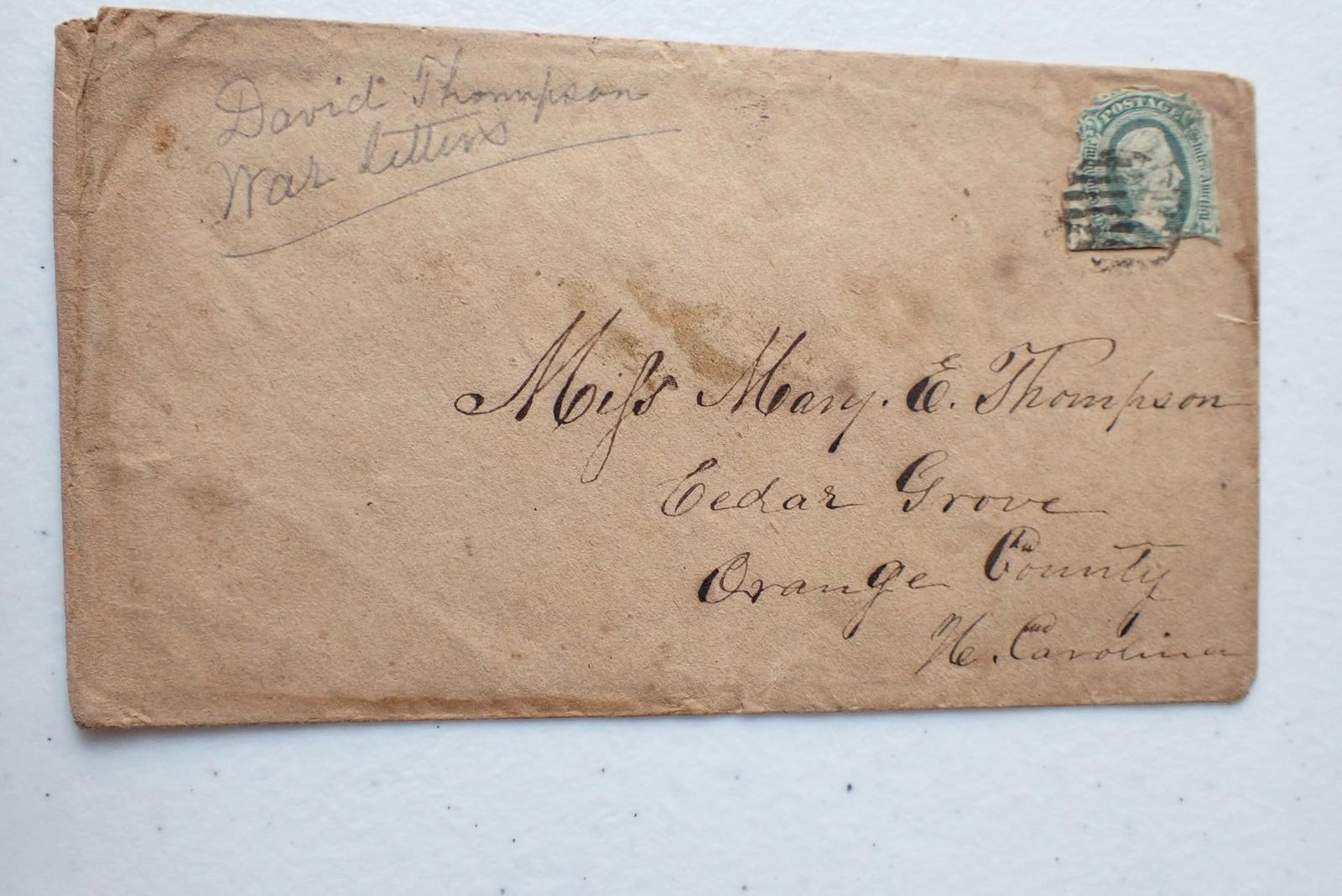 North Carolina - CSA Postal covers, Postmaster etc. - 7