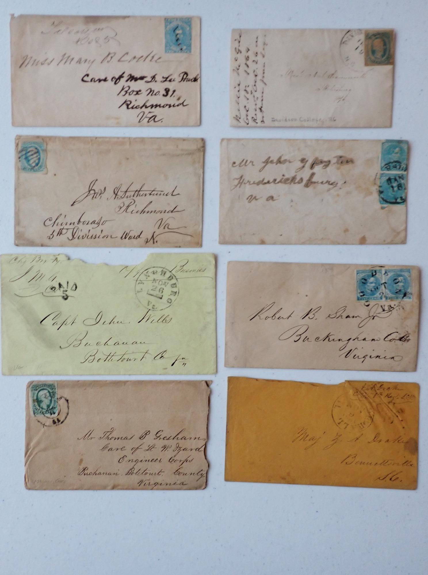 Confederate Postal Covers - Virginia - Soldiers, etc. (1 of 15)