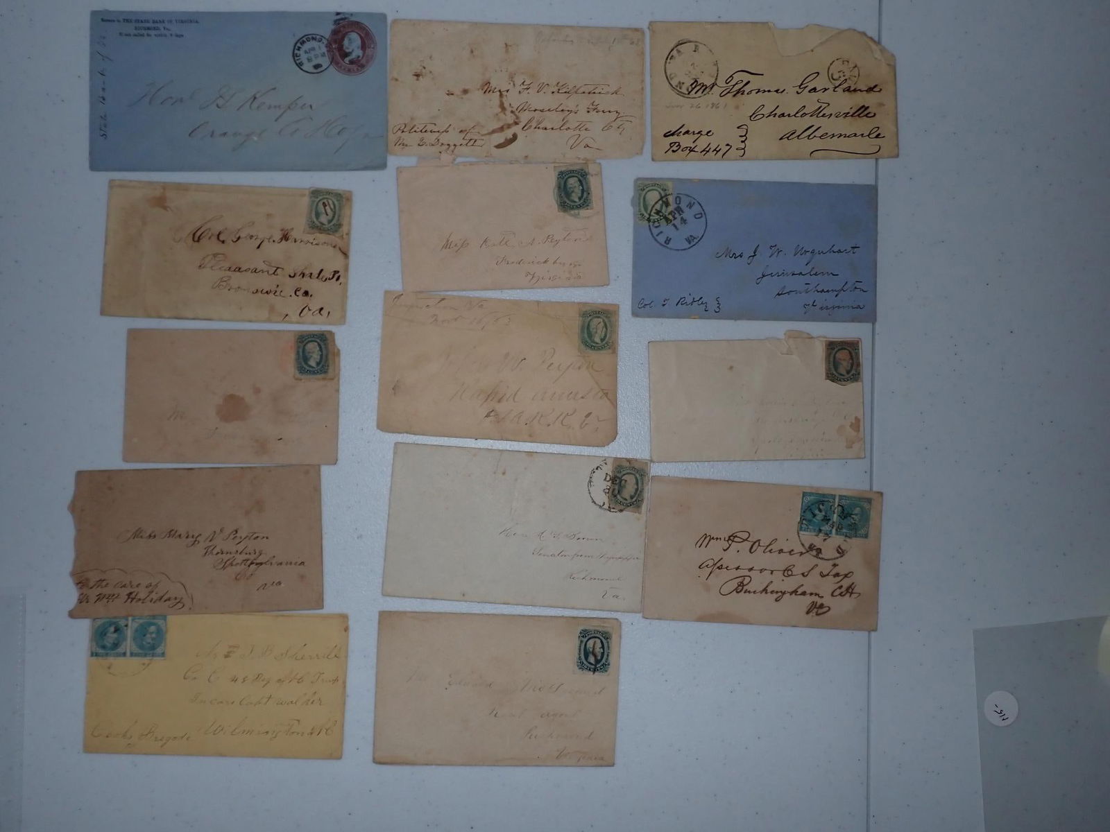 Col George Harrison & CSA Postal Covers - Virginia (1 of 18)