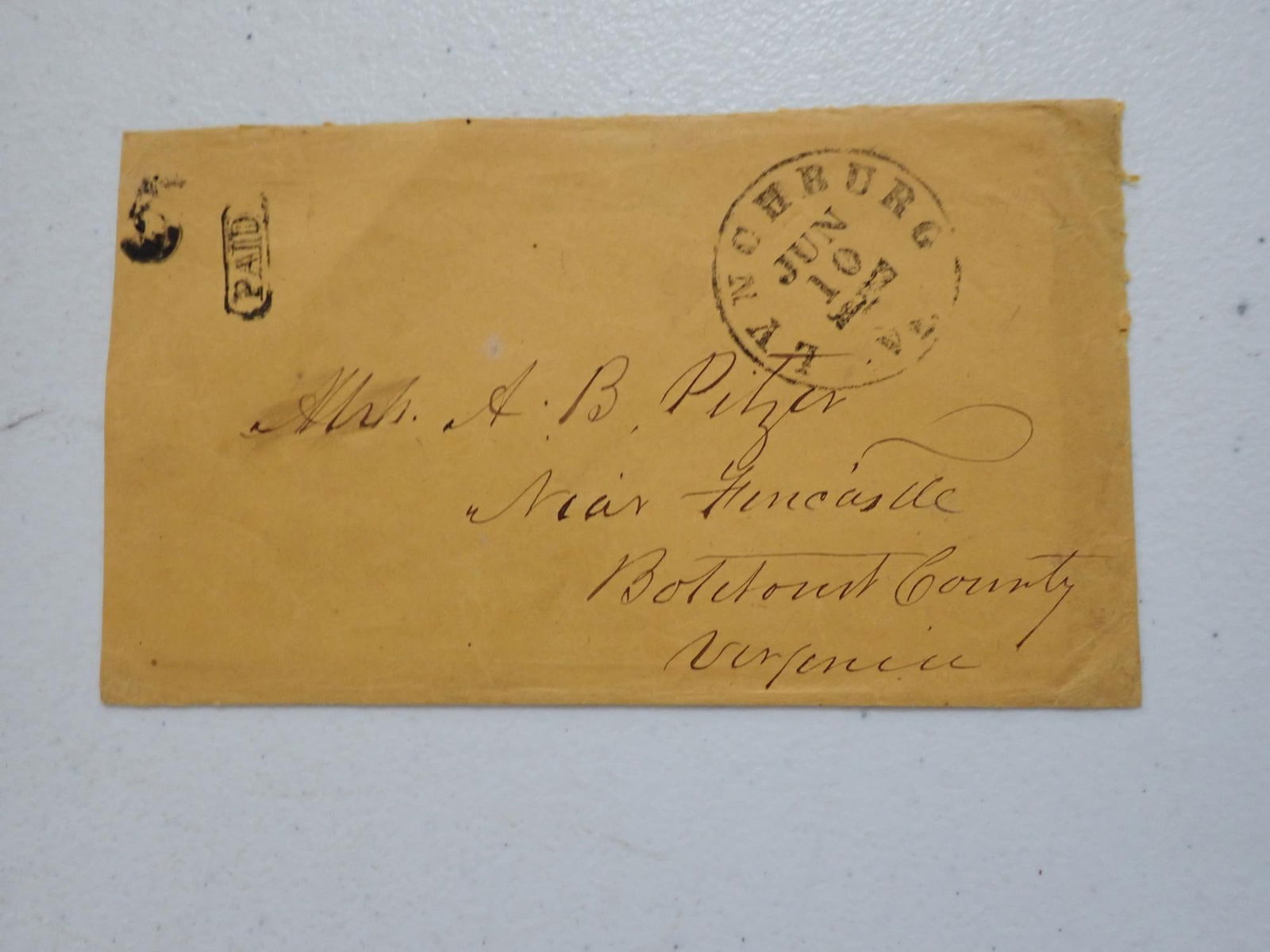 Virginia Confederate postal covers - 6