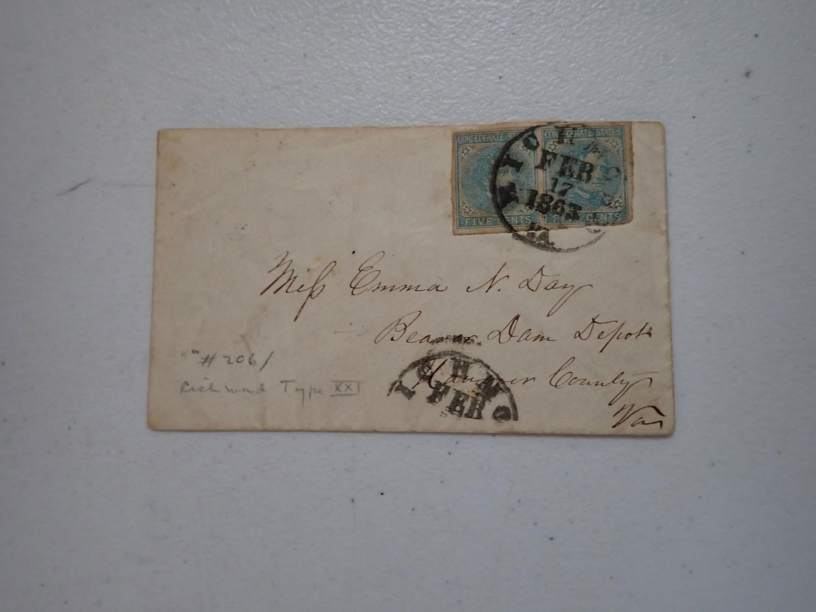 Virginia Confederate postal covers - 10