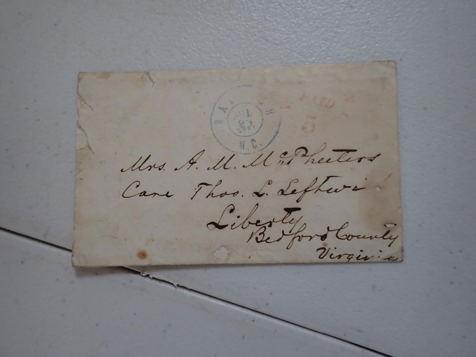 Virginia Confederate postal covers - 16