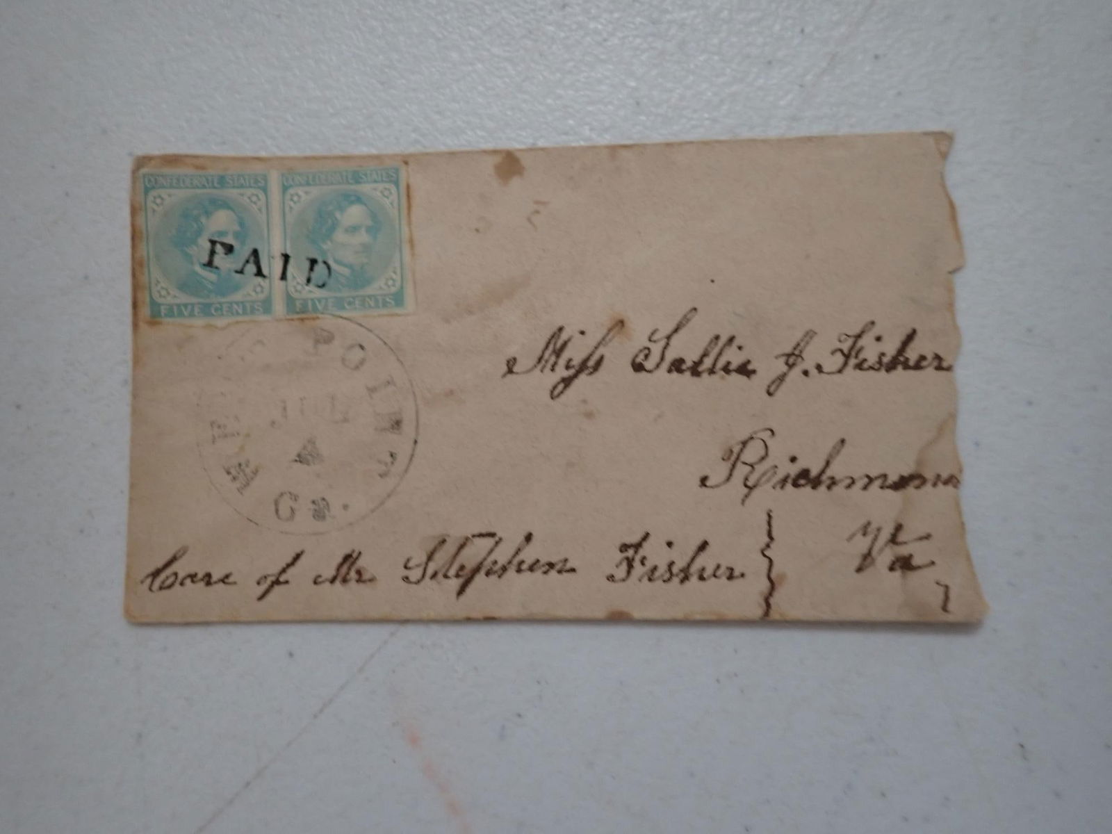 Virginia Confederate postal covers - 13