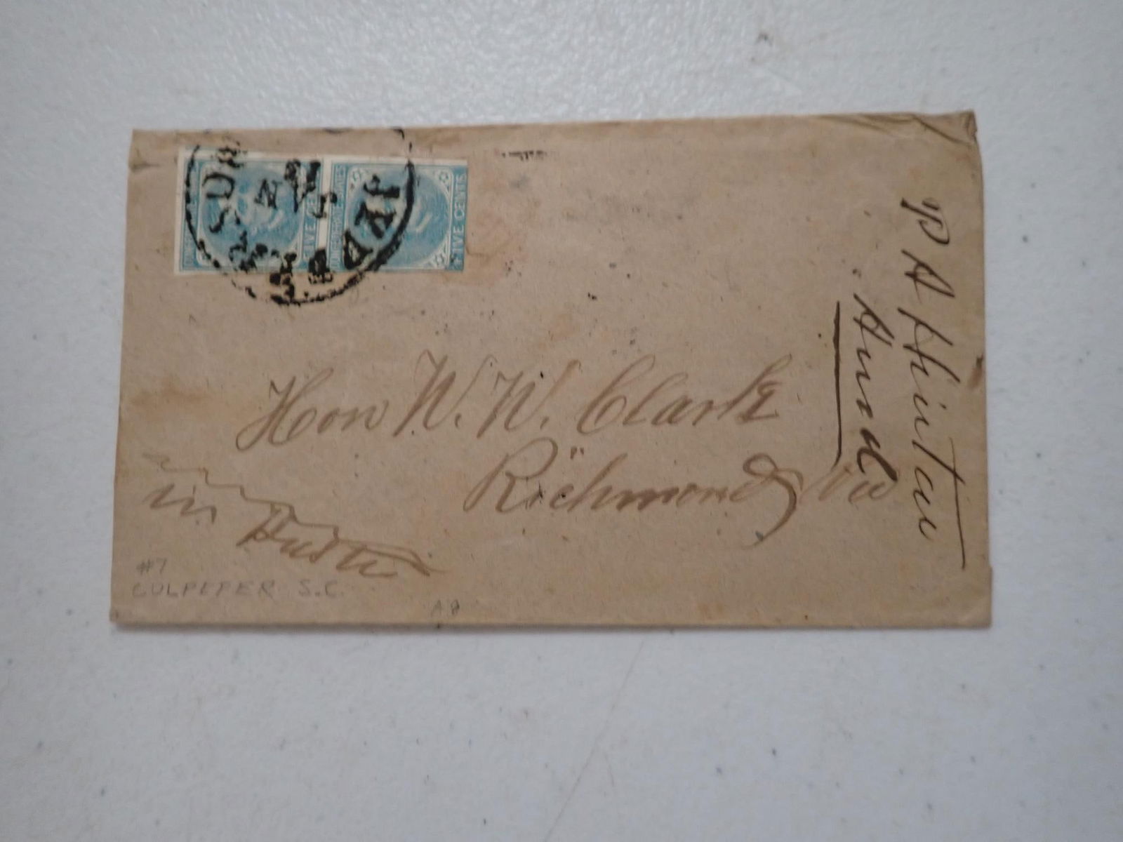 Virginia Confederate postal covers - 17