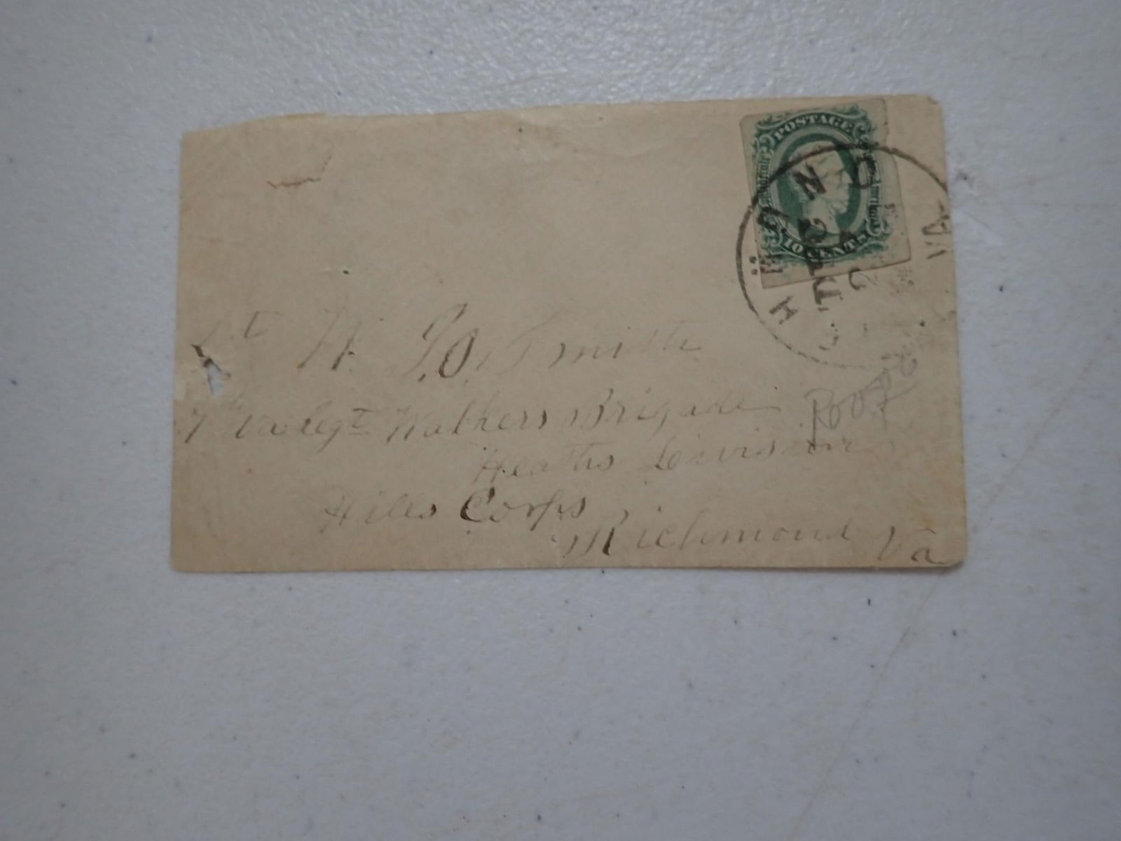 Virginia Confederate postal covers - 18