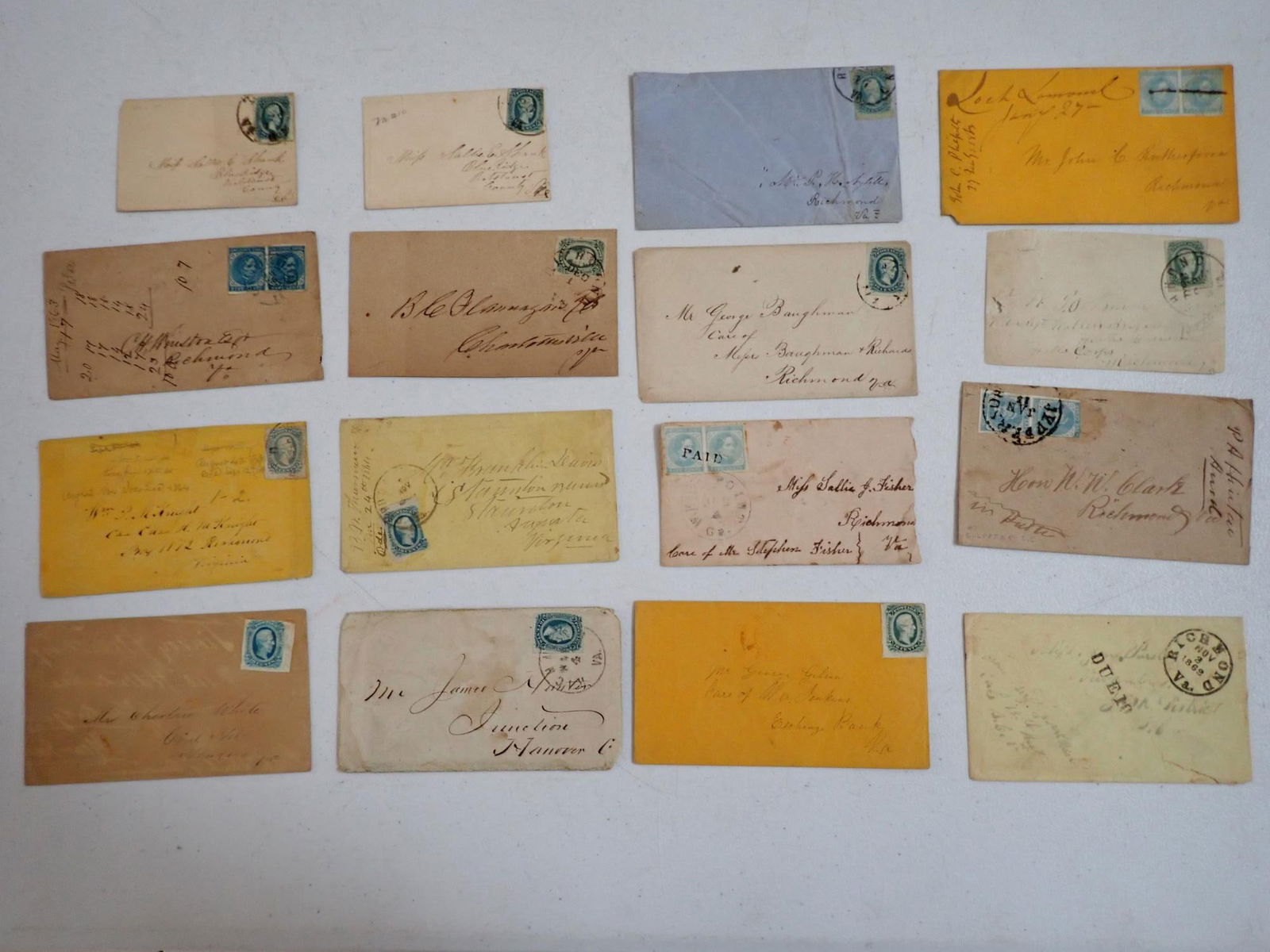 Virginia Confederate postal covers - 2
