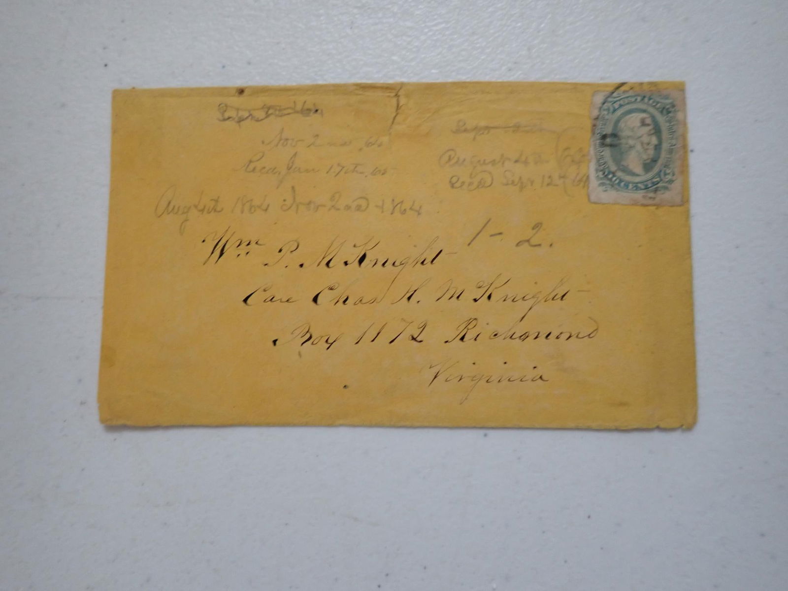Virginia Confederate postal covers - 4