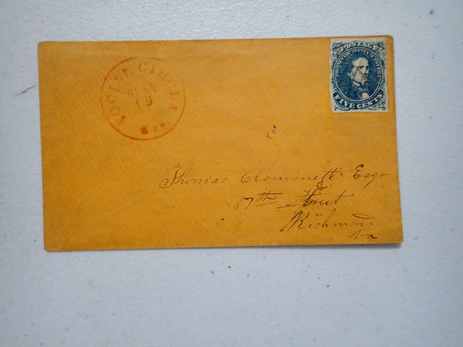 Virginia Confederate postal covers - 5
