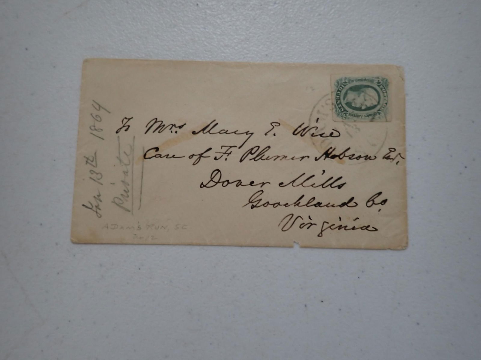 Virginia Confederate postal covers - 7