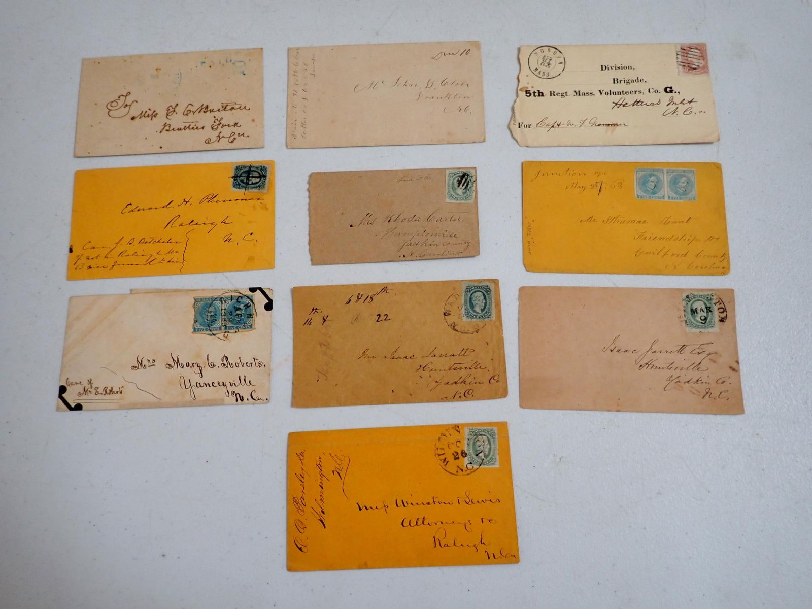 North Carolina Confederate Postal Covers (1 of 12)