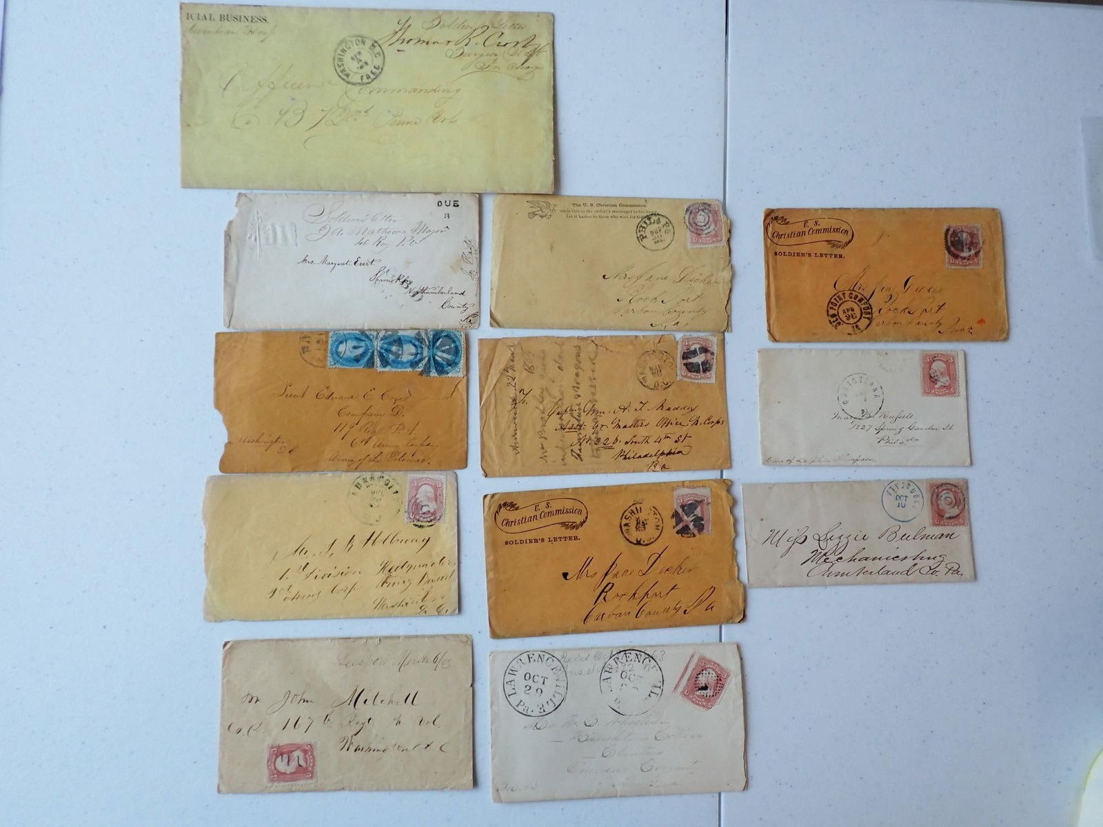 Pennsylvania related Civil War Postal Covers (1 of 15)