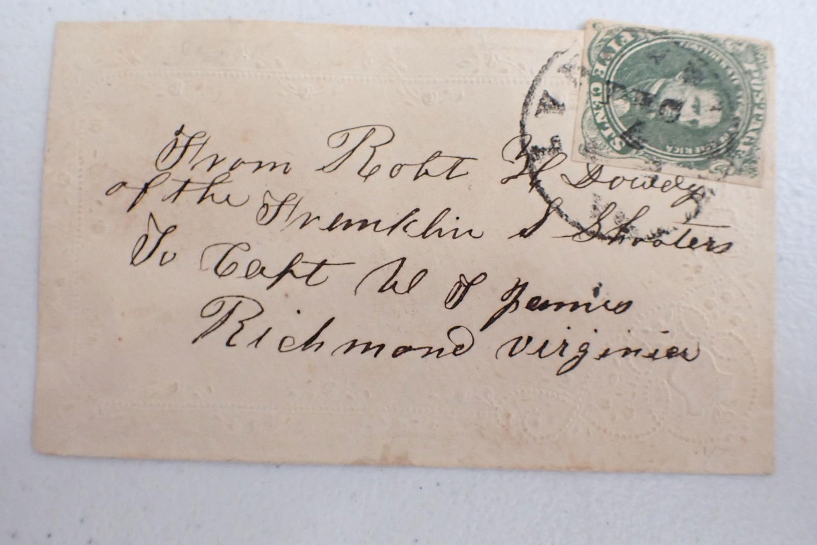 Confederate Postal Covers - Virginia - Soldiers, etc. (1 of 13)