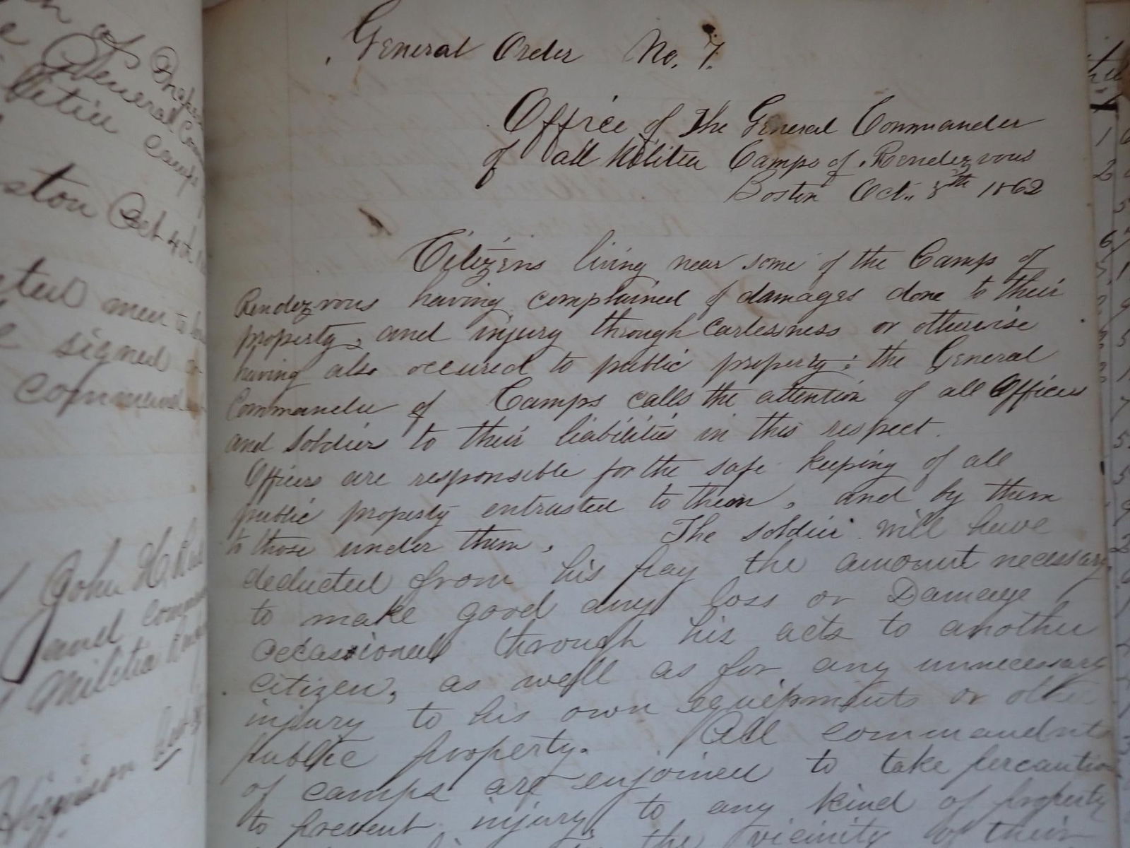 Massachusetts Troops Orders & records - 11