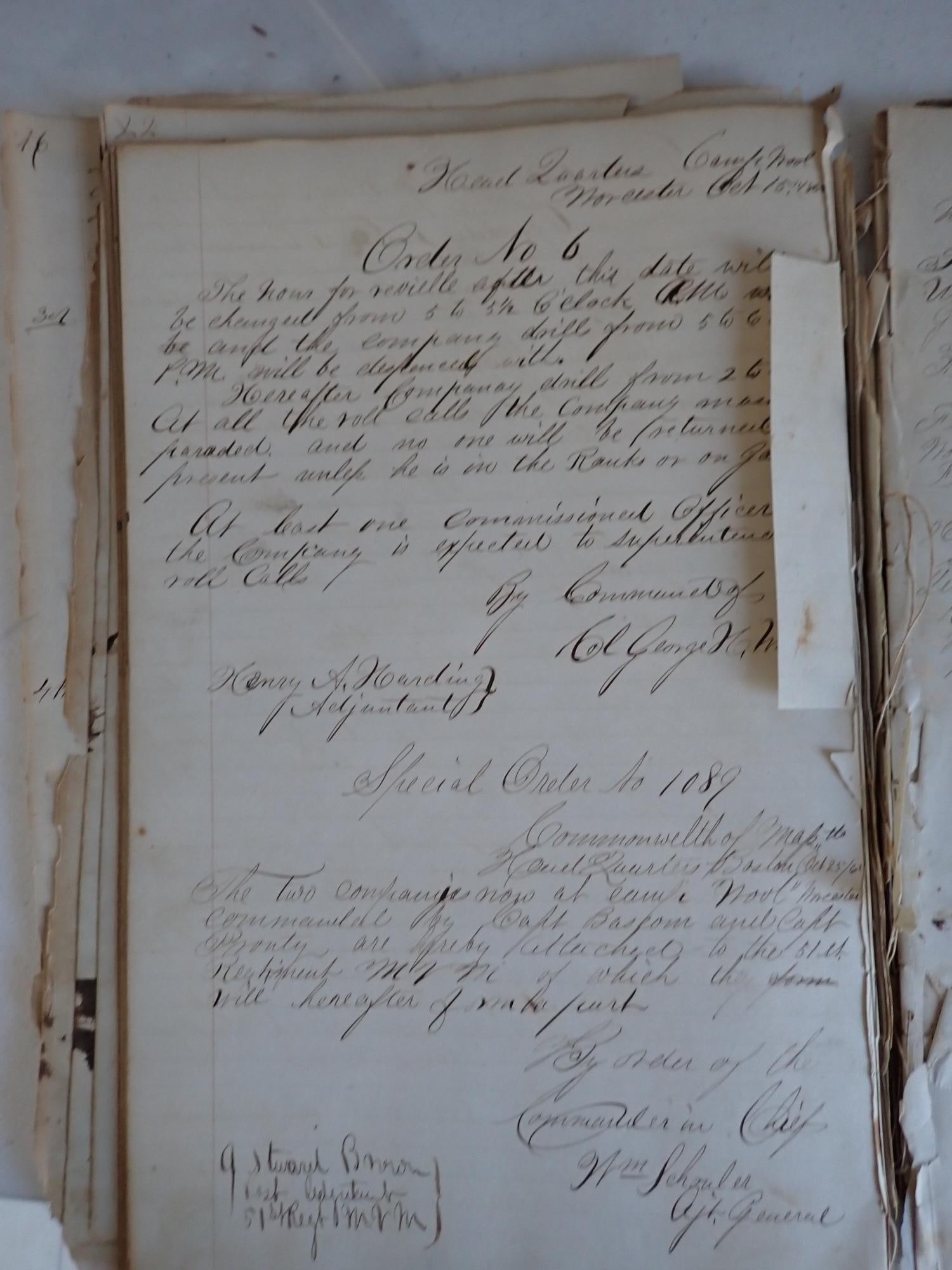 Massachusetts Troops Orders & records - 12