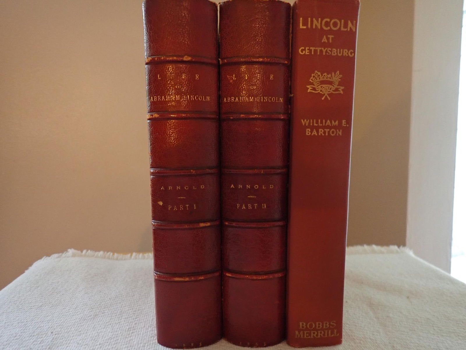 Signed Lincoln at Gettysburg & other Lincoln books: Life of Abraham Lincoln Vol I and II #29 of 375, Lincoln at Gettysburg Signed by Author. Life of Abraham Lincoln by Isaac N. Arnold is copy #29 out of 375 copies made. Lincoln at Gettysburg is First