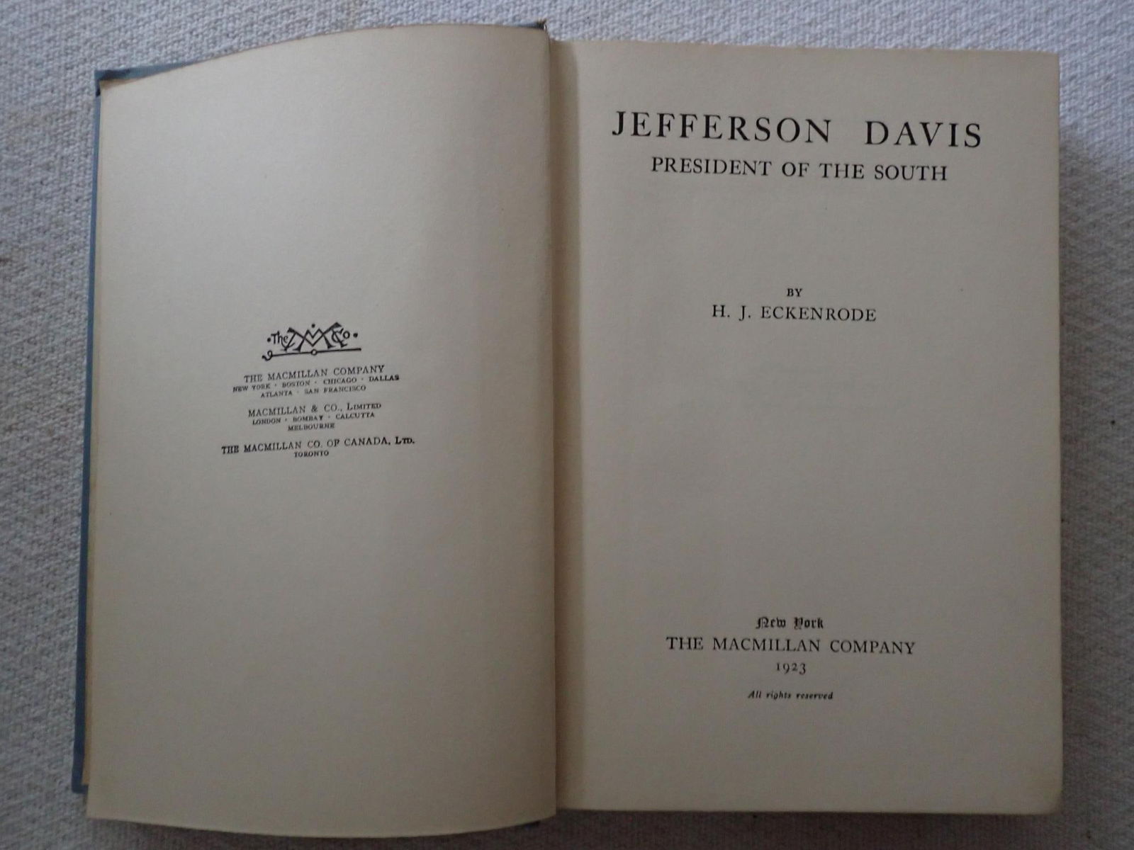 Jefferson Davis Books - 18