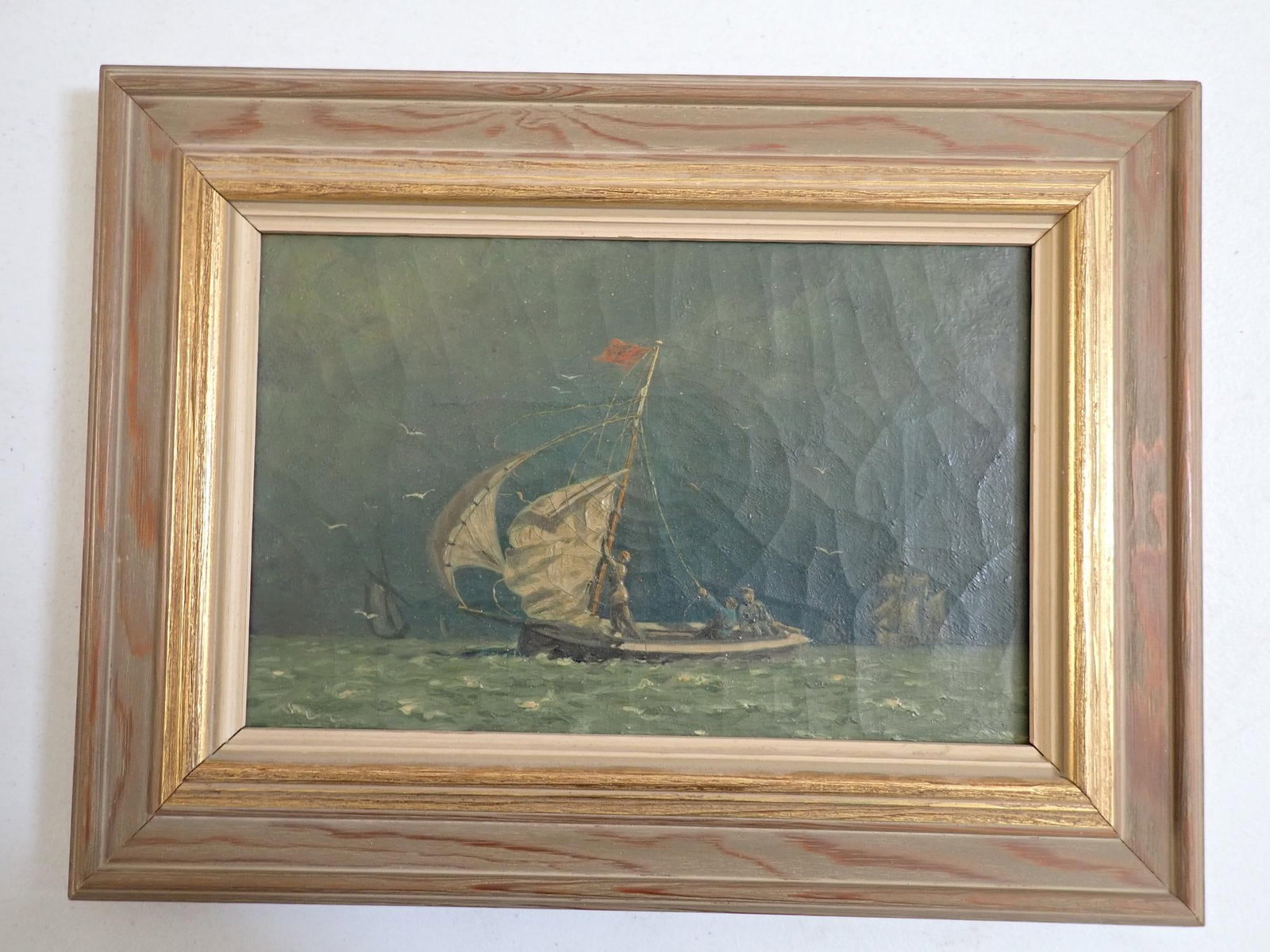 Sailboat and Sailing Ship O/B Oil on Board Painting (1 of 9)