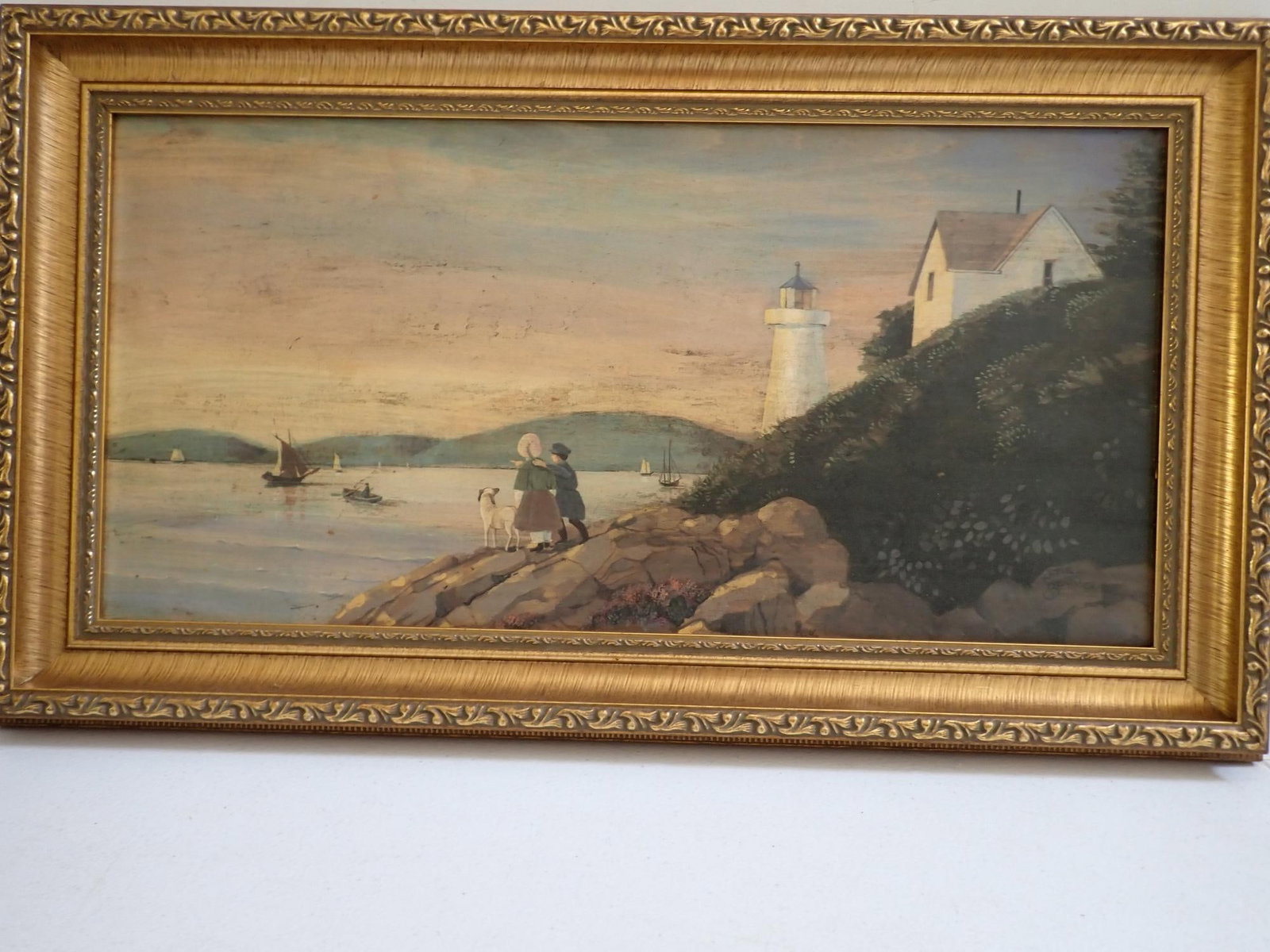 Lighthouse Waterscape Oil on Board (1 of 9)