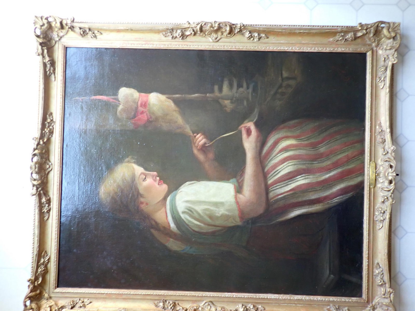 C. Schmitt painting of woman working with wool (1 of 10)